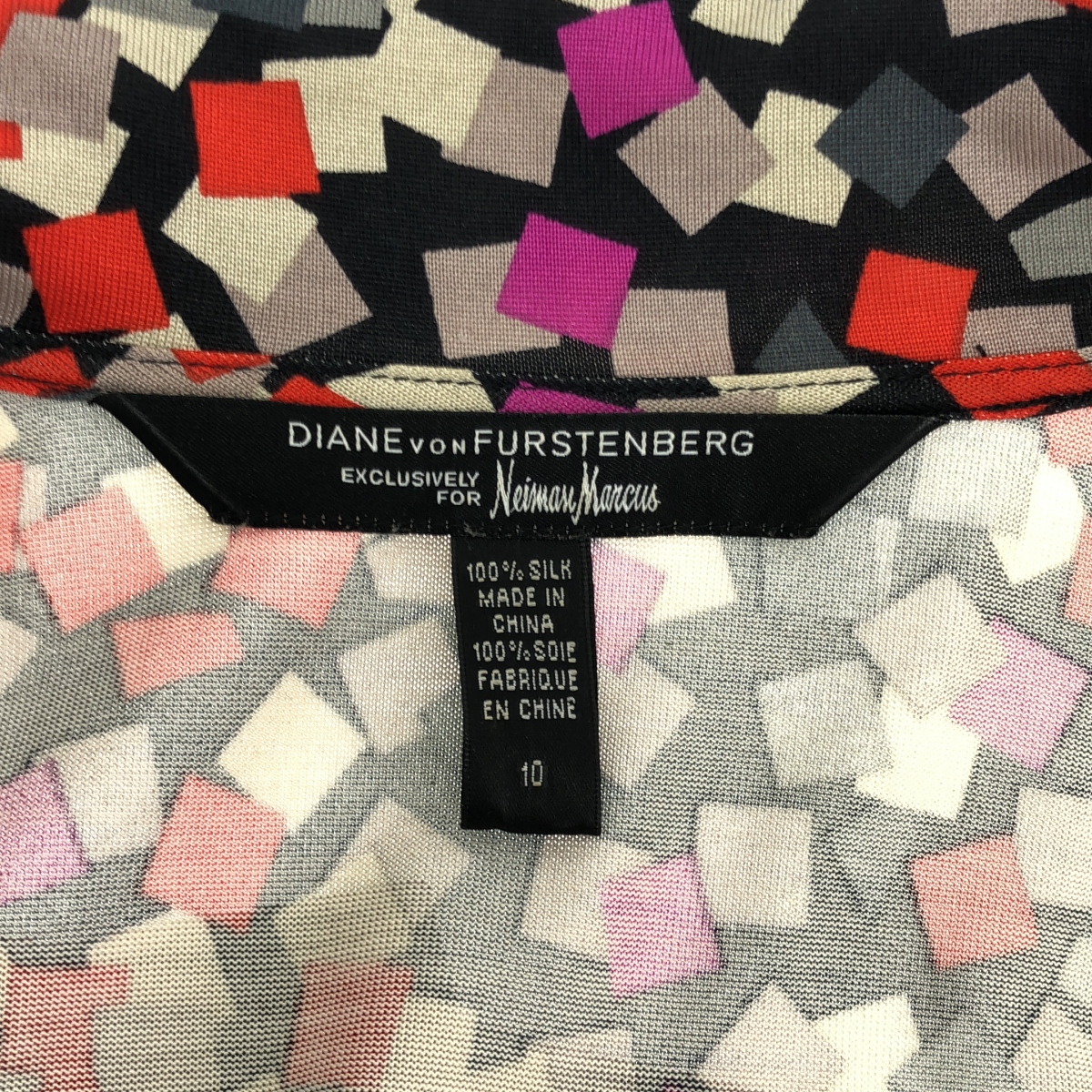 DIANE VON FURSTENBERG / ダイアンフォンファステンバーグ REVOLUTIONARY DUENNE / 総柄 シルク ラップワンピース