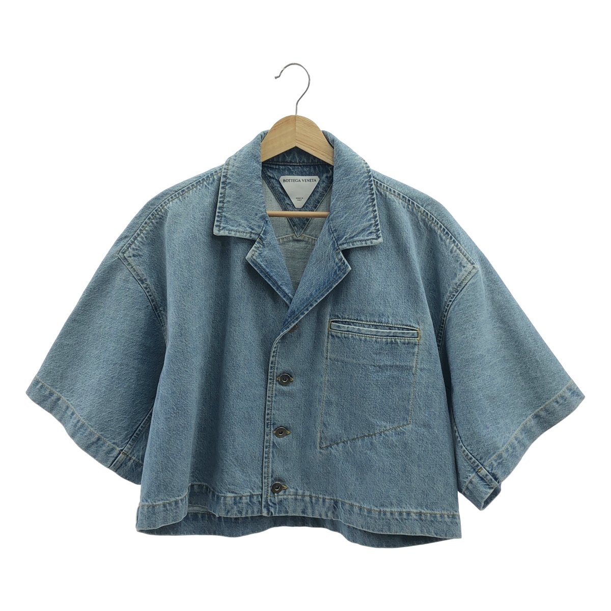 BOTTEGA VENETA / ボッテガヴェネタ Cropped Denim Shirt / ライトブリーチ デニム クロップドシャツ ジャケット