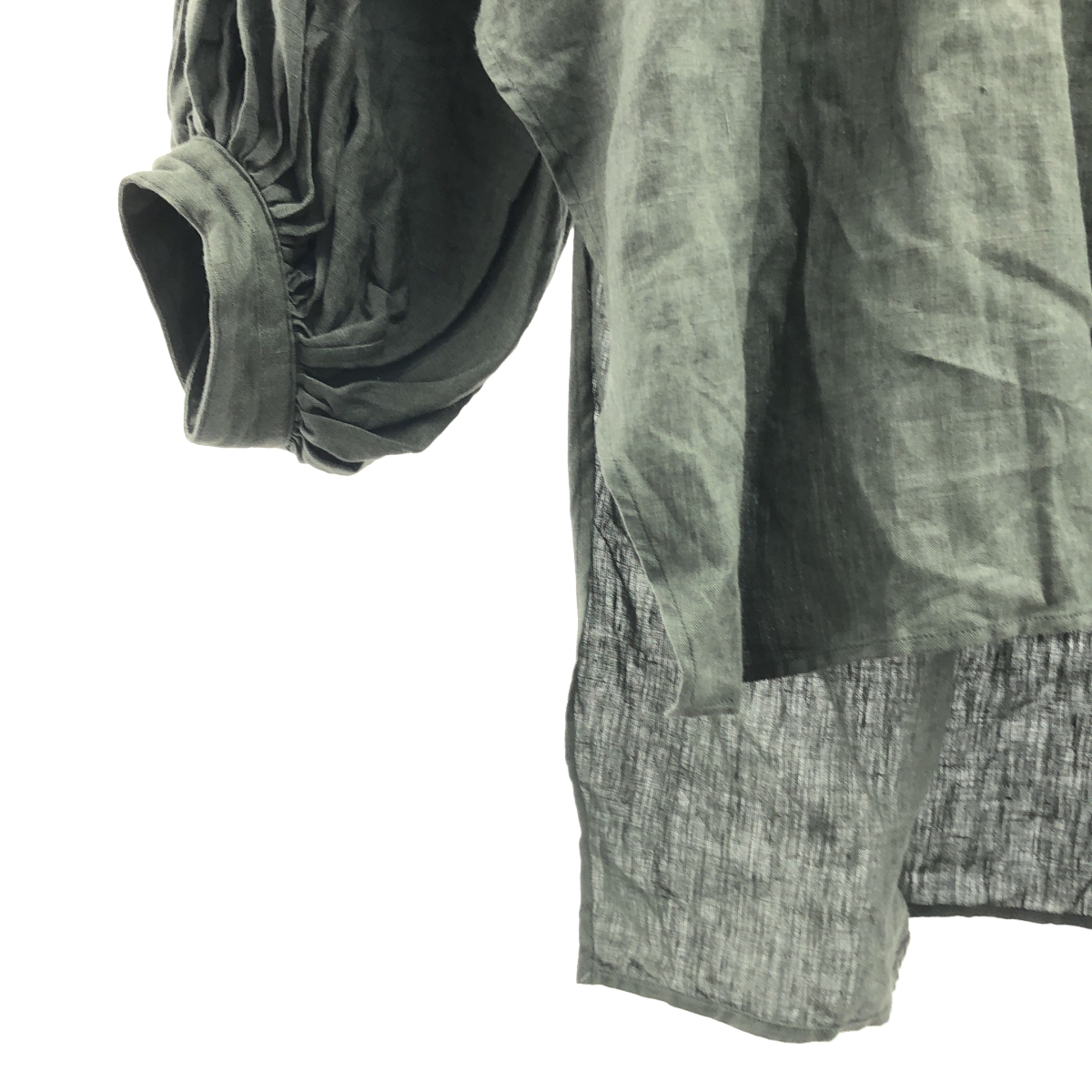 JUN MIKAMI / ジュンミカミ アイリッシュリネンタックスリーブブラウス