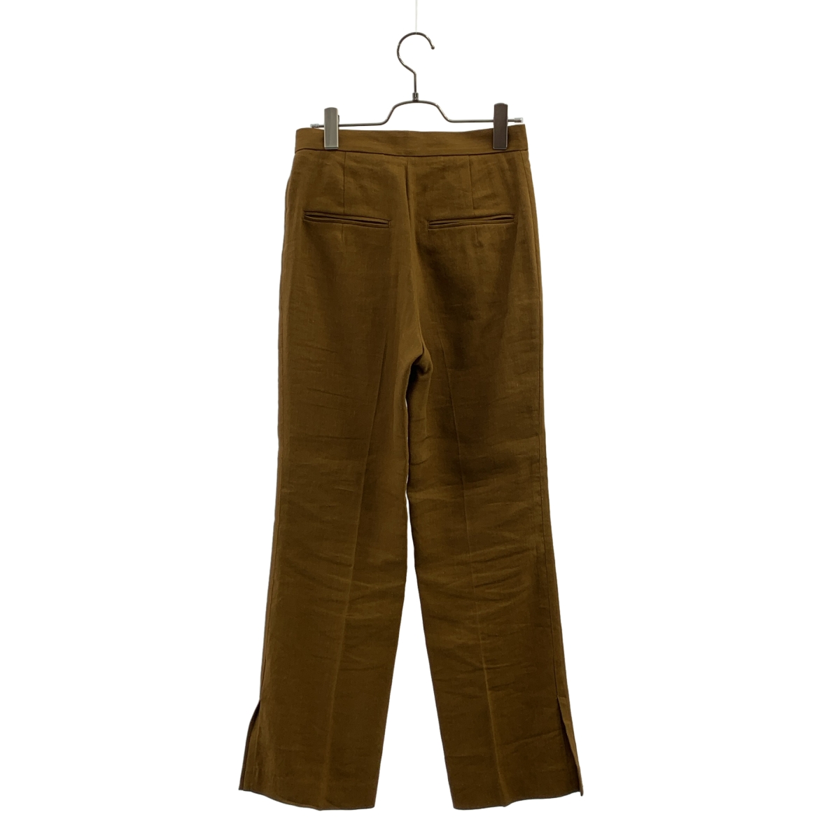 BEIGE， / ベイジ セットアップ レーヨン リネン シングルブレスト ジャケット / スリット パンツ