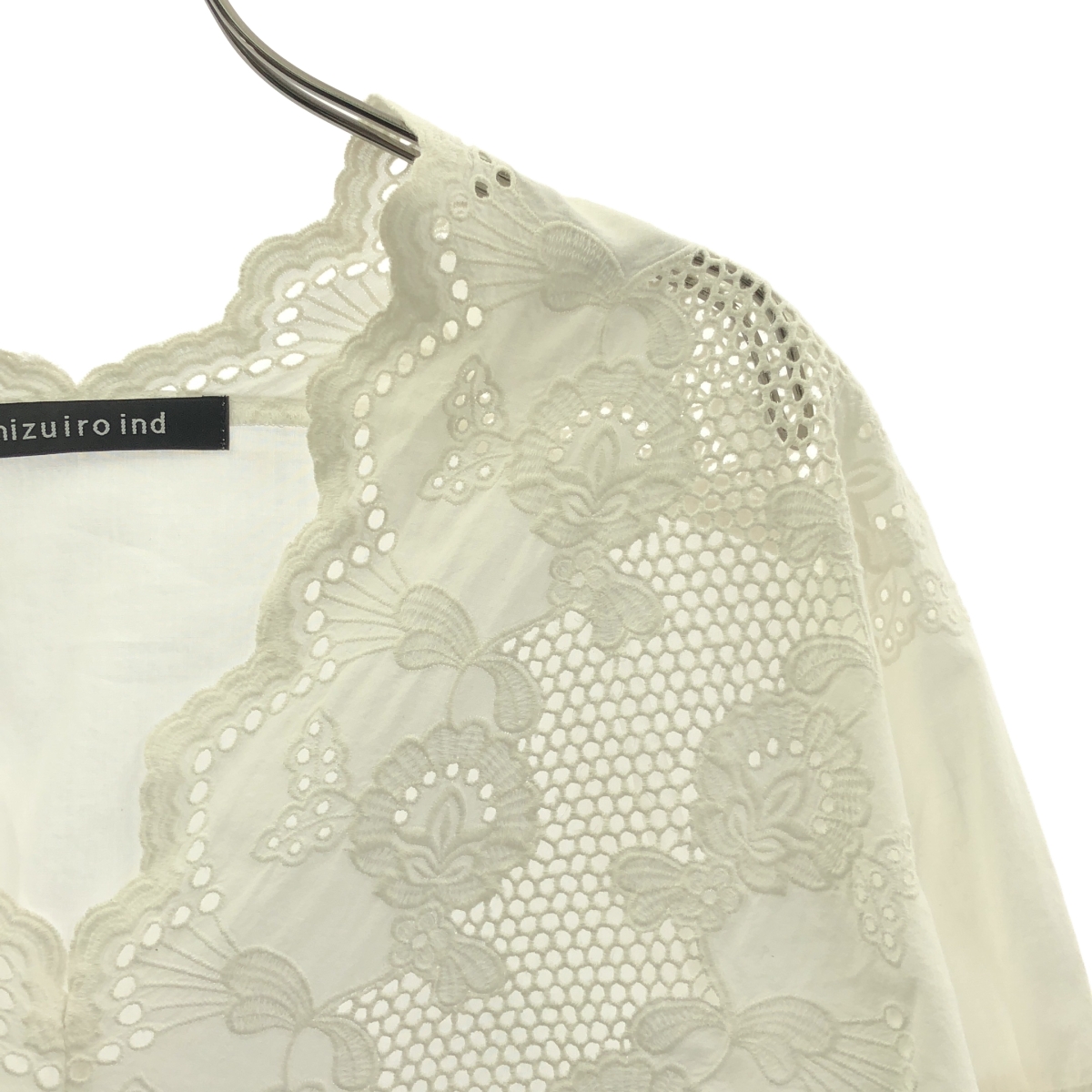 mizuiroind / ミズイロインド レース 刺しゅう プルオーバーブラウス