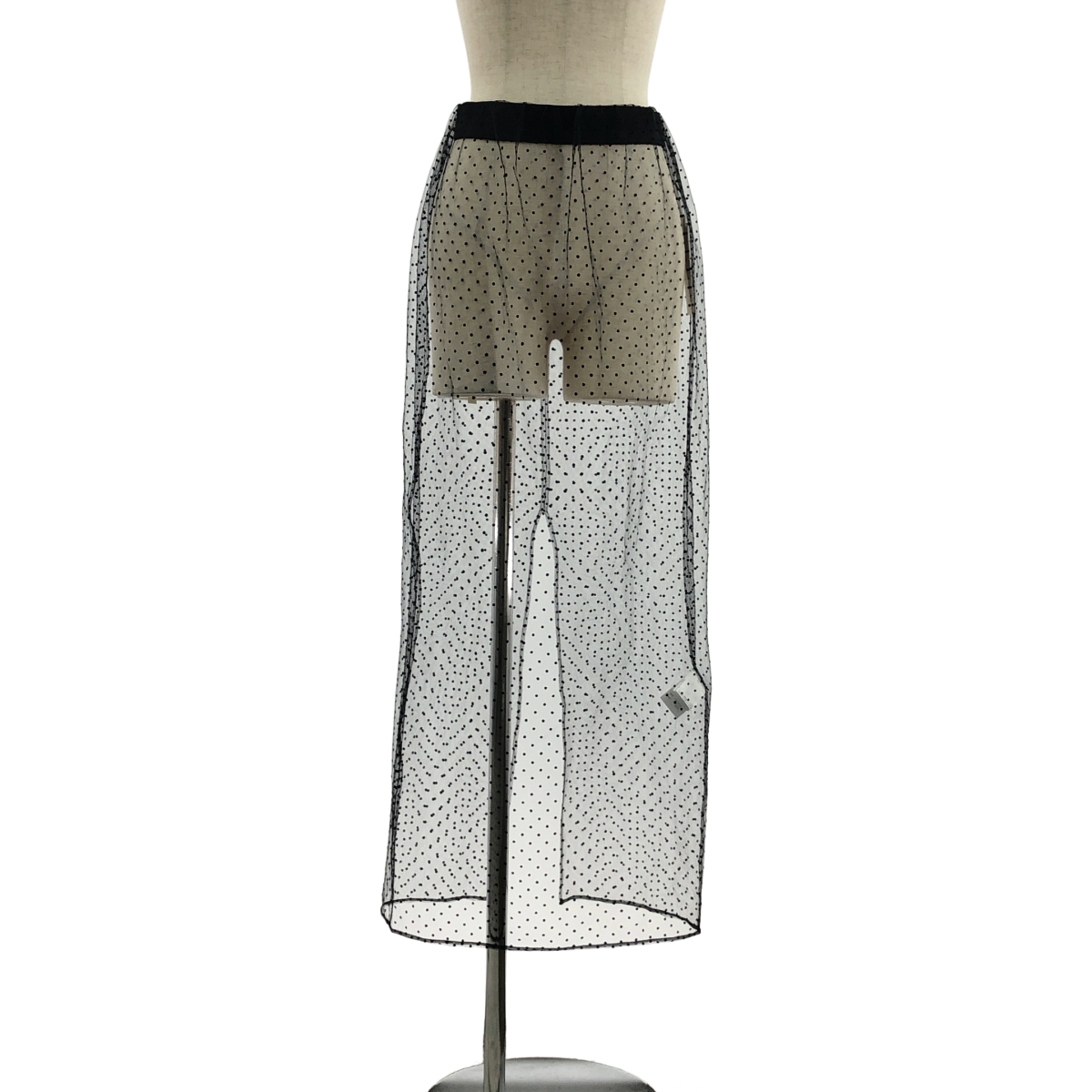 DES PRES / デプレ セットアップ チュール バンドカラー シャツ ブラウス / ウエストゴム スカート