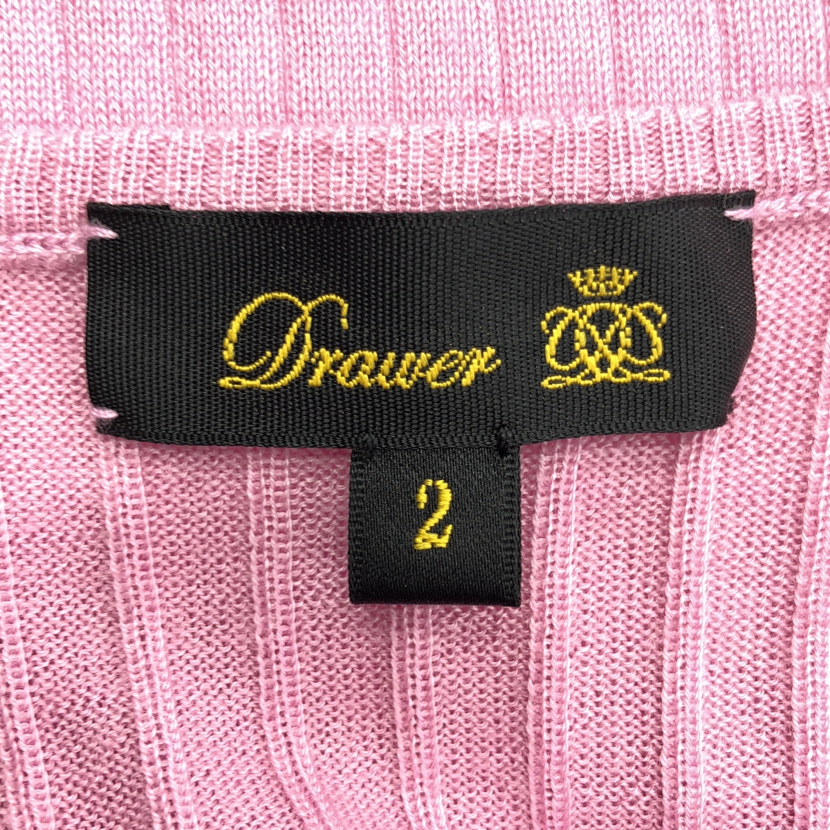 Drawer / ドゥロワー 18Gカシミヤシルクリブクルーネックニット セーター