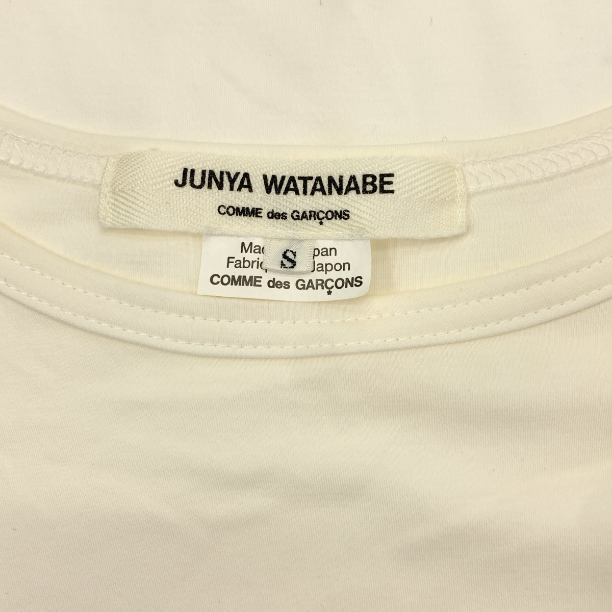 JUNYA WATANABE COMME des GARCONS / ジュンヤワタナベ ストレッチコットン 変形 アシンメトリー カットソー Tシャツ