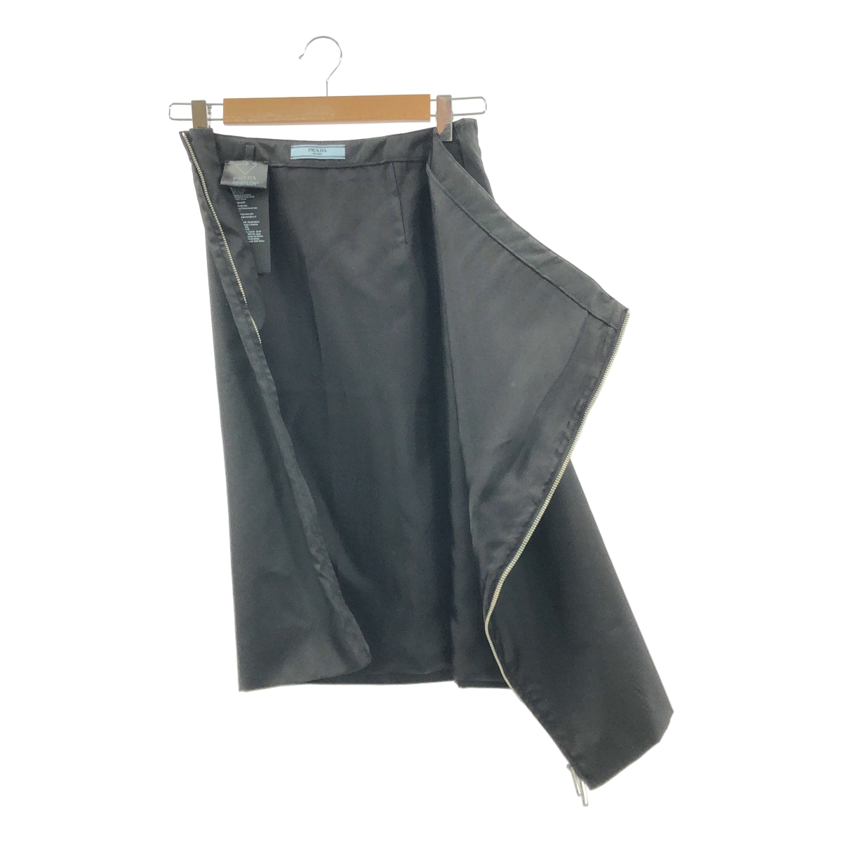 PRADA / プラダ RE-NYLON リナイロン ビジュー トライアングルロゴ スカート