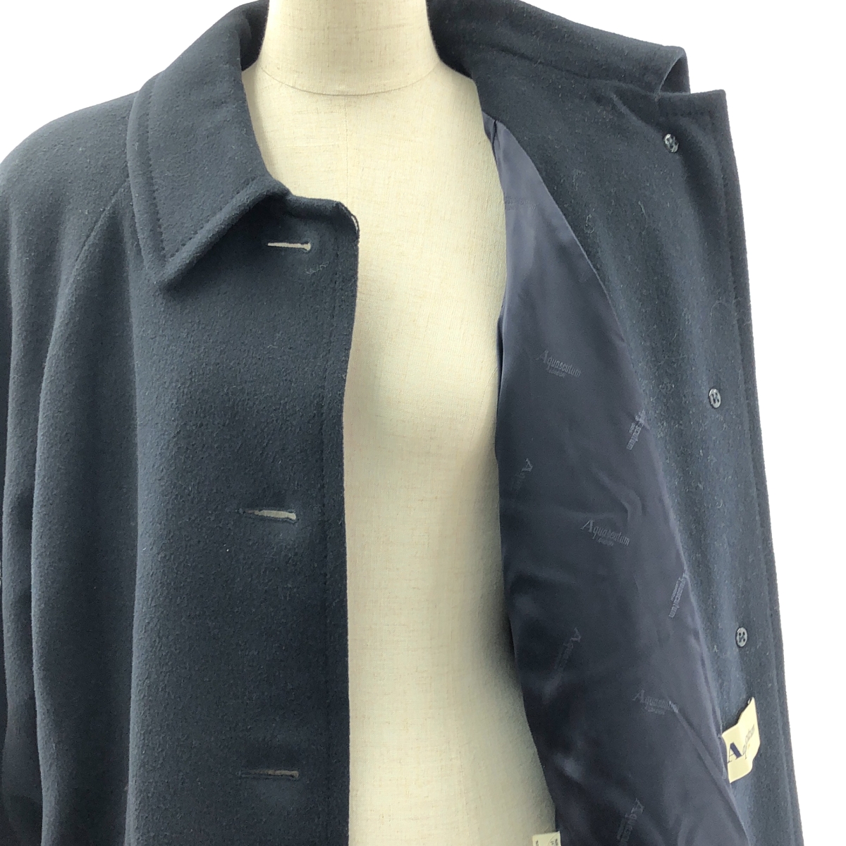 AQUASCUTUM / アクアスキュータム ウール ステンカラー ラグランスリーブ コート