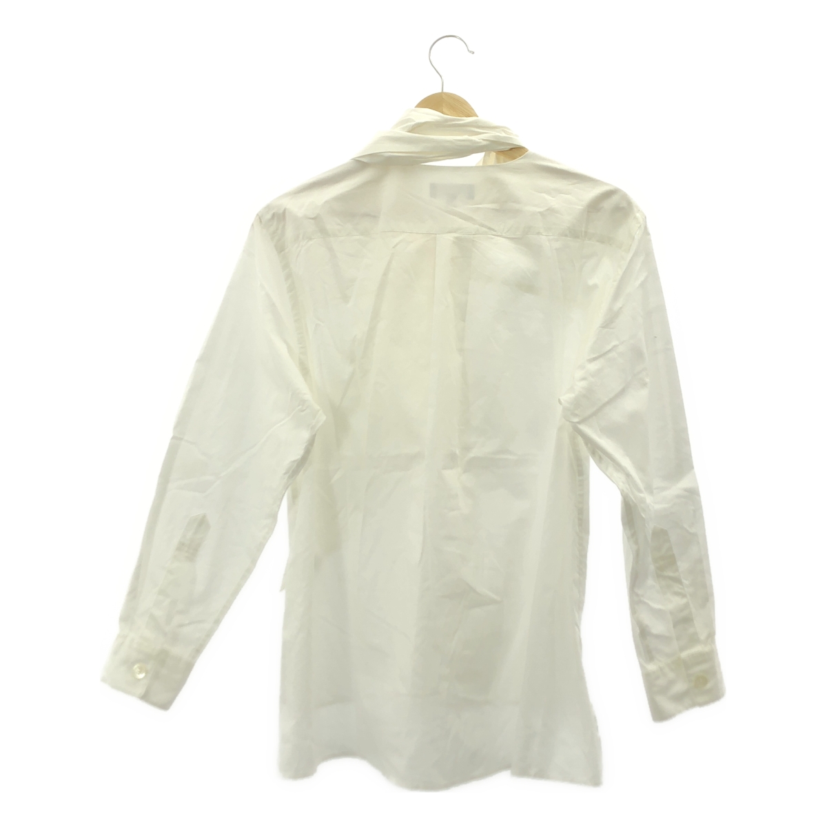 MARGARET HOWELL / マーガレットハウエル コットン ビッグタイ スリット シャツ ブラウス