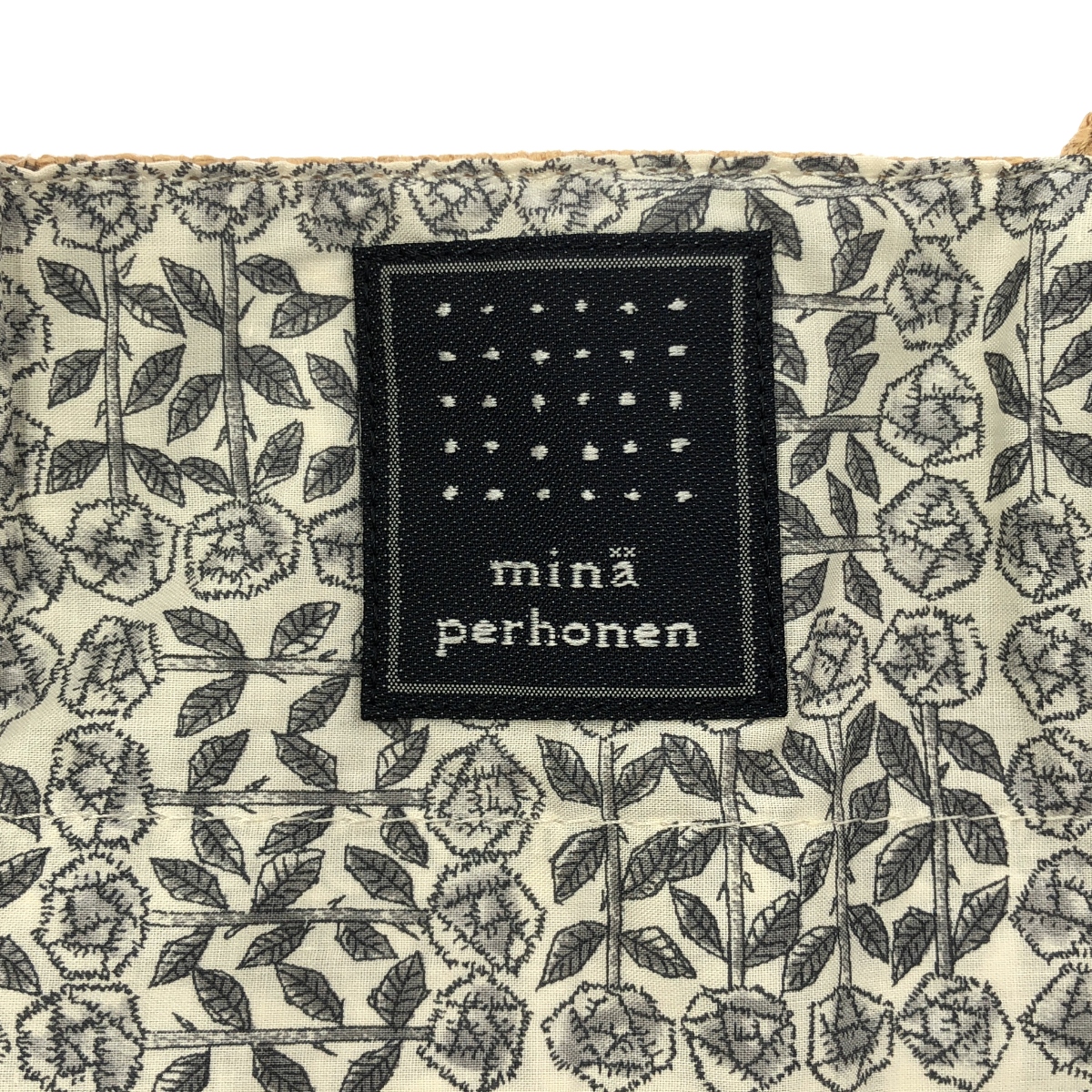 mina perhonen / ミナペルホネン tori-to-hana 鳥と花 / リネン パニーニバッグ トートバッグ