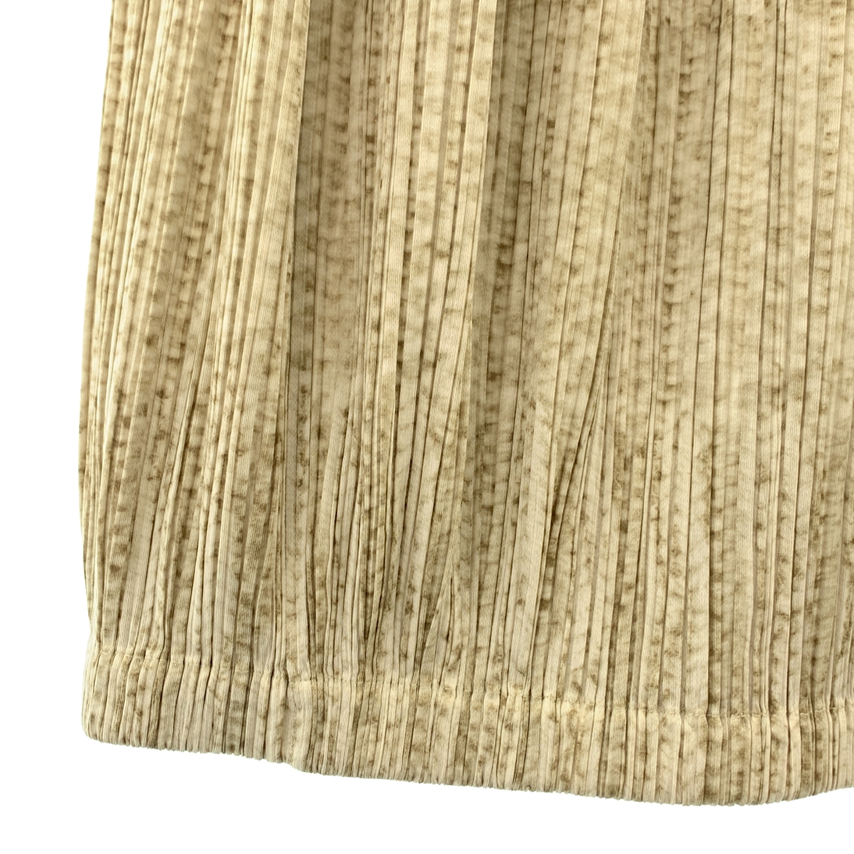 PLEATS PLEASE ISSEY MIYAKE / プリーツプリーズイッセイミヤケ プリーツ ケーブル編み 転写 プリント ロング スカート