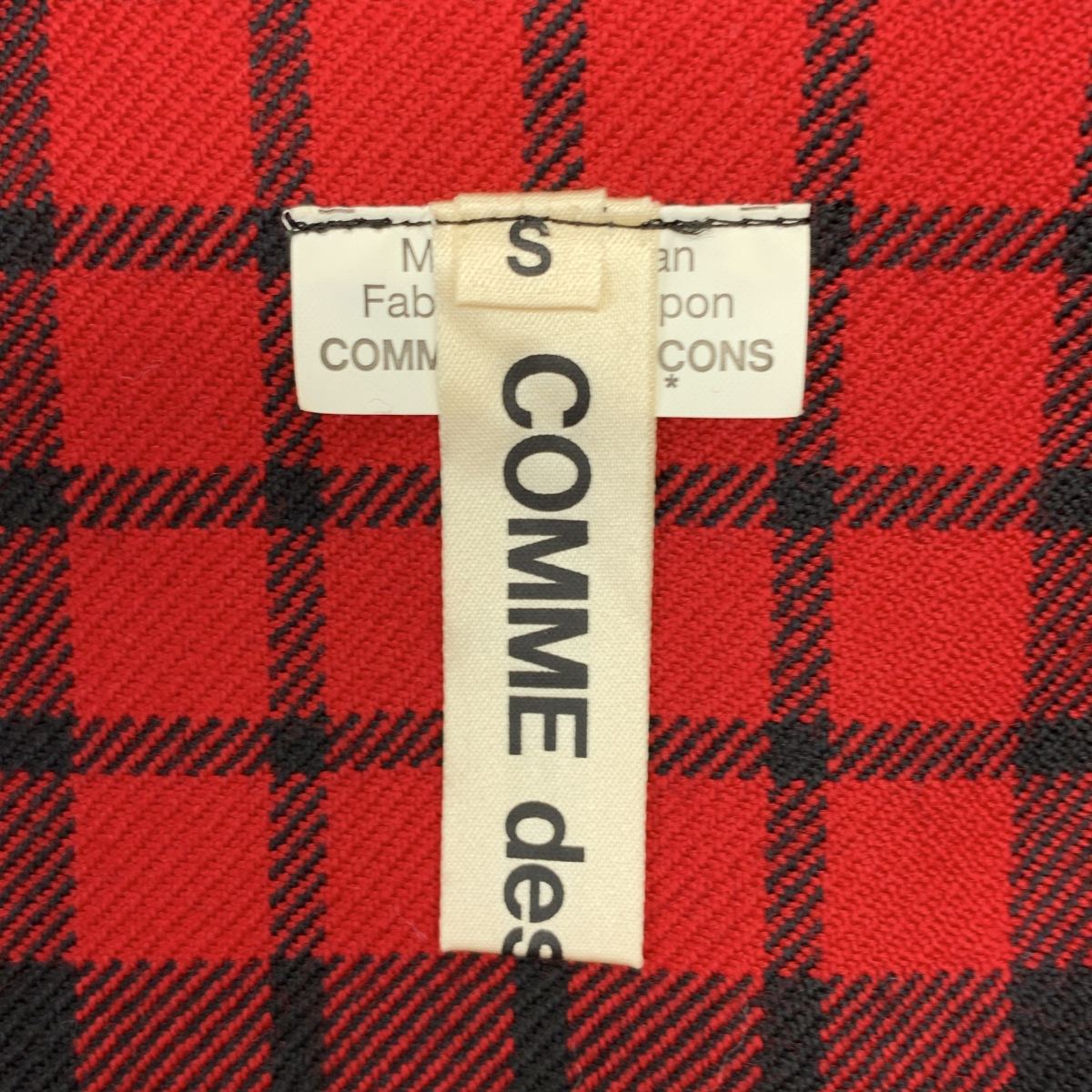 COMME des GARCONS / コムデギャルソン タータンチェック 断ち切り ボリューム ワンピース