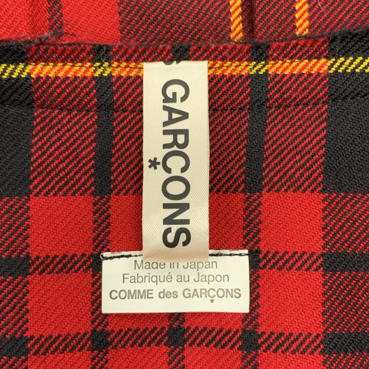 COMME des GARCONS / コムデギャルソン タータンチェック 断ち切り ボリューム ワンピース