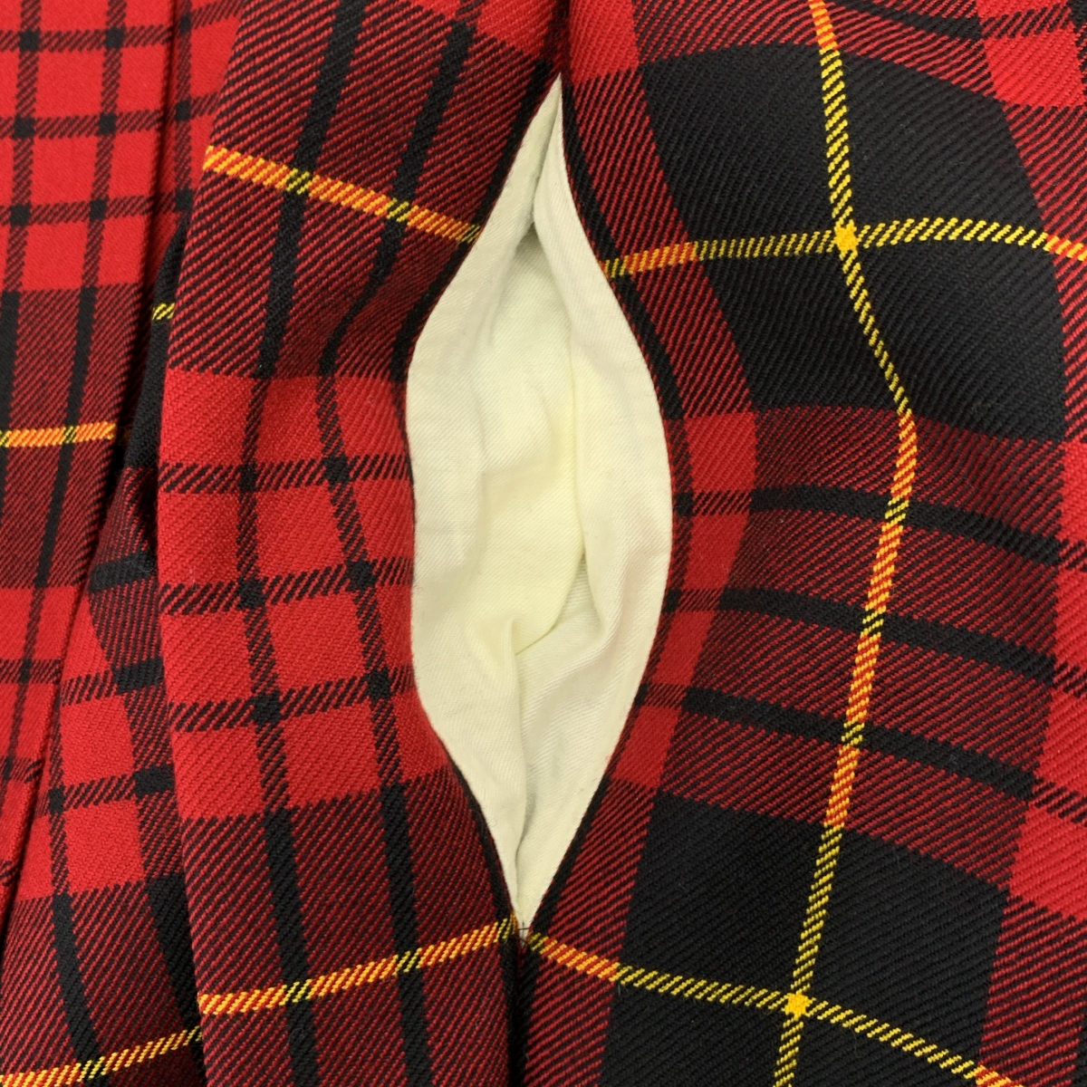 COMME des GARCONS / コムデギャルソン タータンチェック 断ち切り ボリューム ワンピース