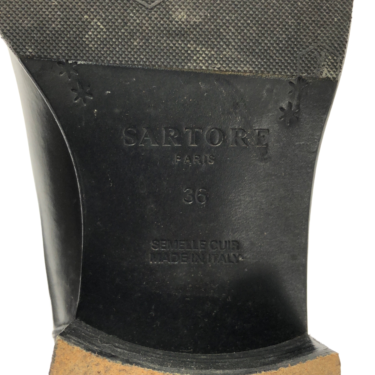 SARTORE / サルトル レザー バックジップ ロングブーツ