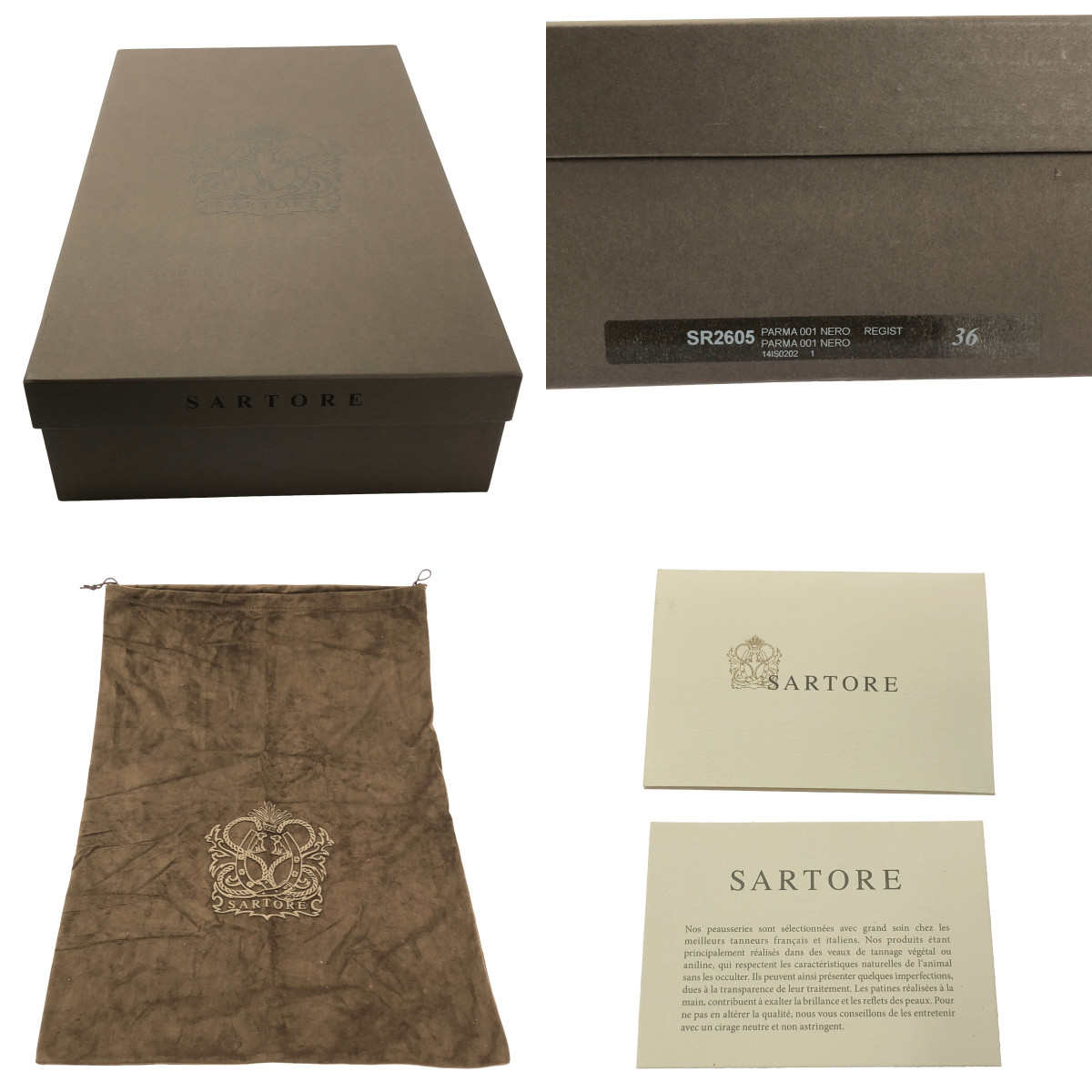 SARTORE / サルトル レザー バックジップ ロングブーツ