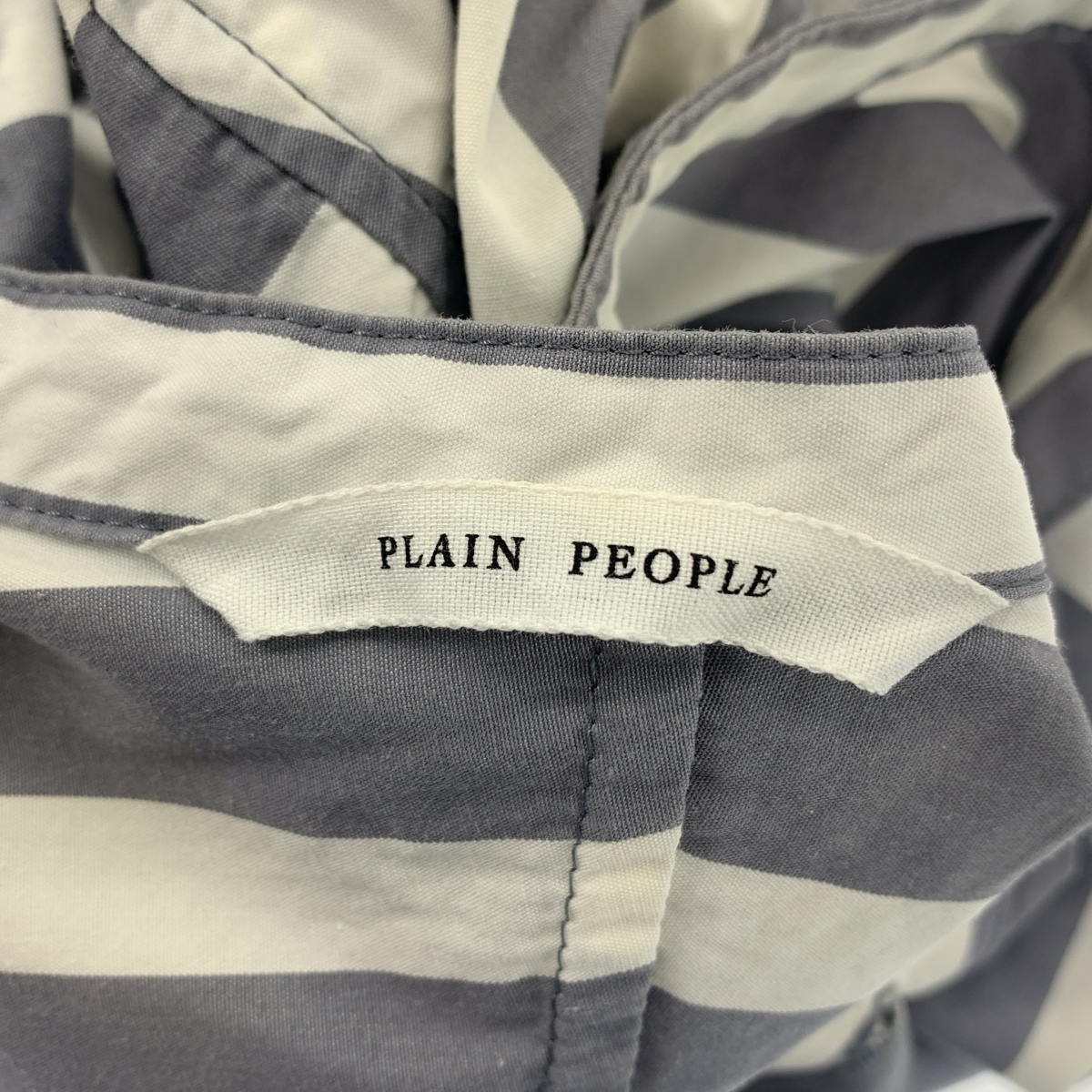 PLAIN PEOPLE / プレインピープル ストライプ サイドポケット シャツ ワンピース