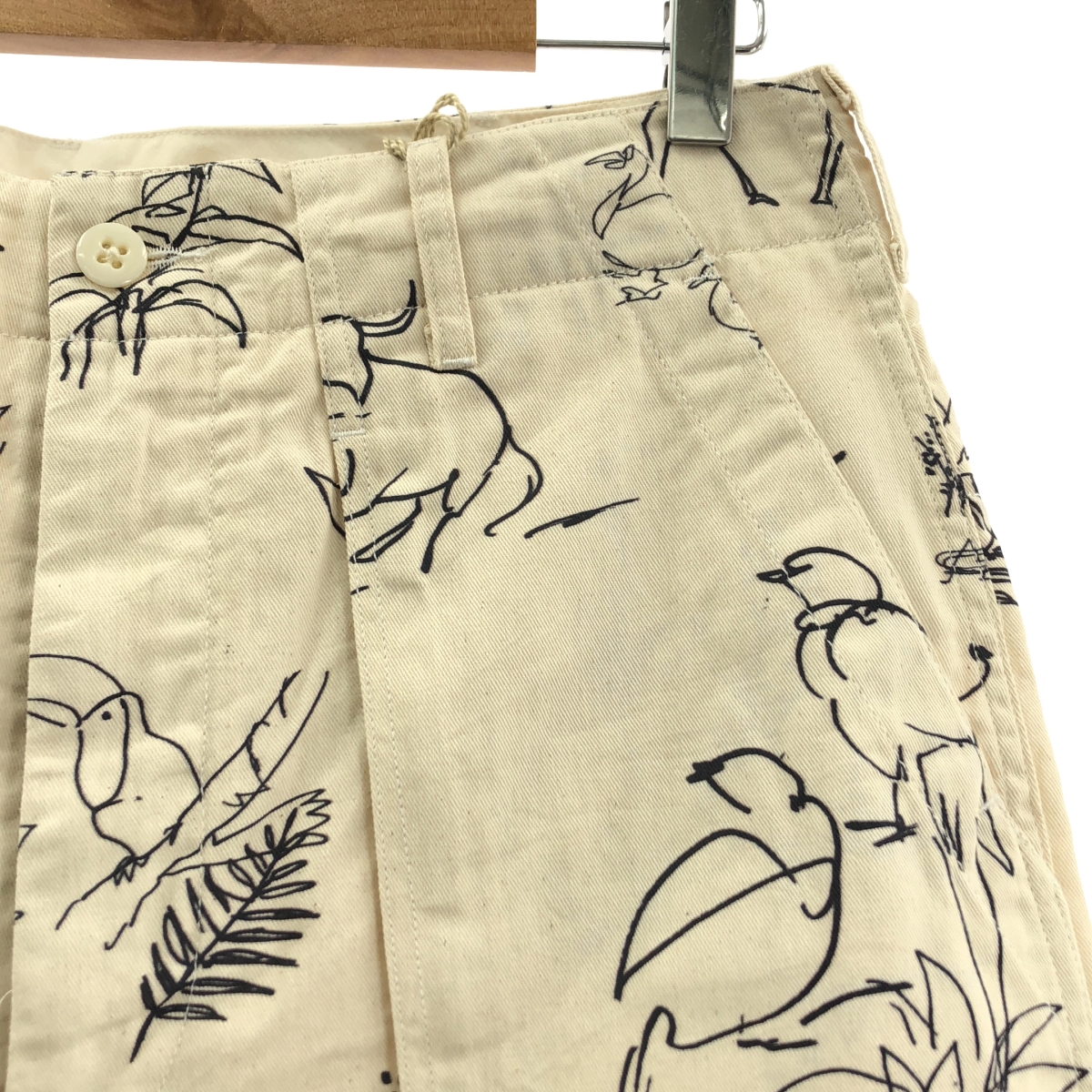 Engineered Garments / エンジニアドガーメンツ ANIMAL PRINT 6.5oz FLAT TWILL FATIGUE PANTS / 総柄 ドローストリング ベイカー ワイド パンツ