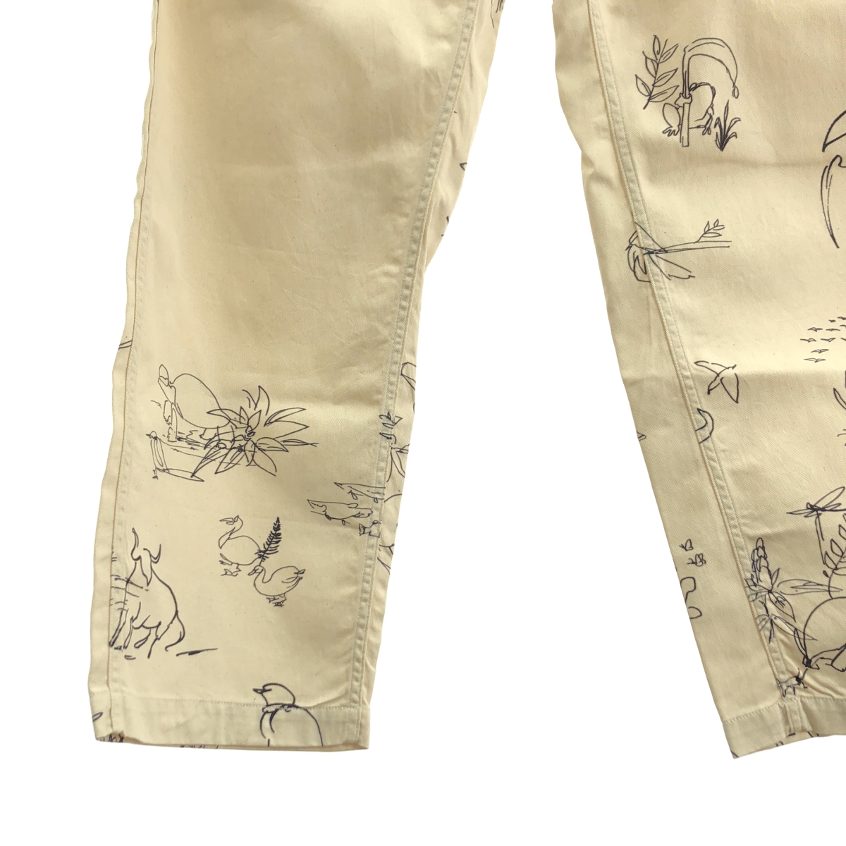 Engineered Garments / エンジニアドガーメンツ ANIMAL PRINT 6.5oz FLAT TWILL FATIGUE PANTS / 総柄 ドローストリング ベイカー ワイド パンツ