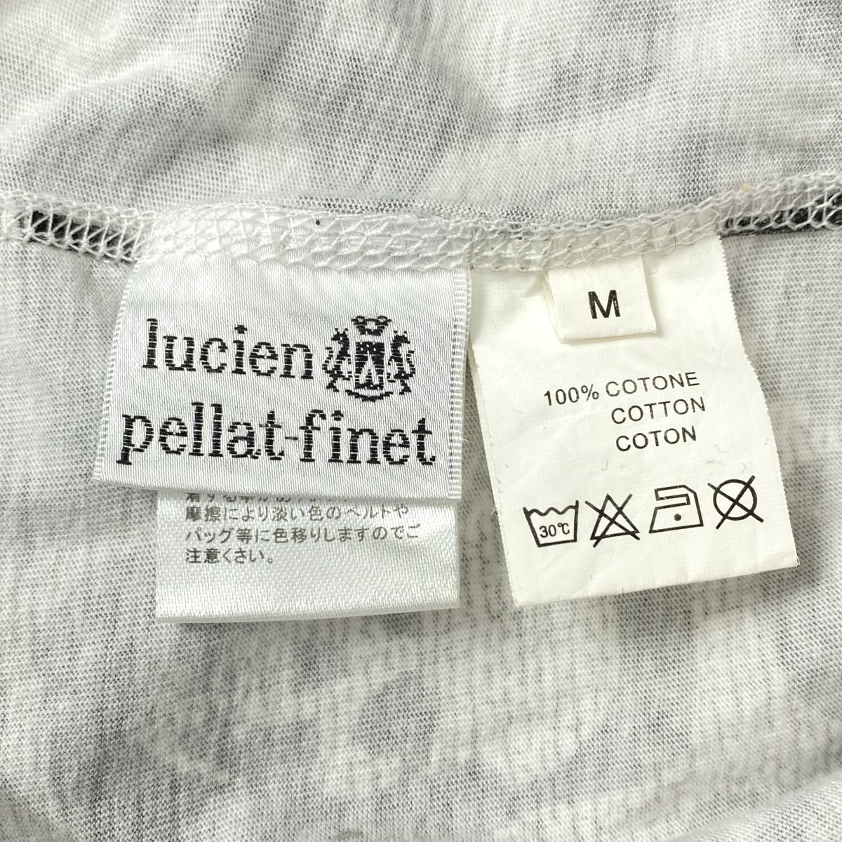 lucien pellat-finet / ルシアンペラフィネ コットンスカル 総柄 Tシャツ