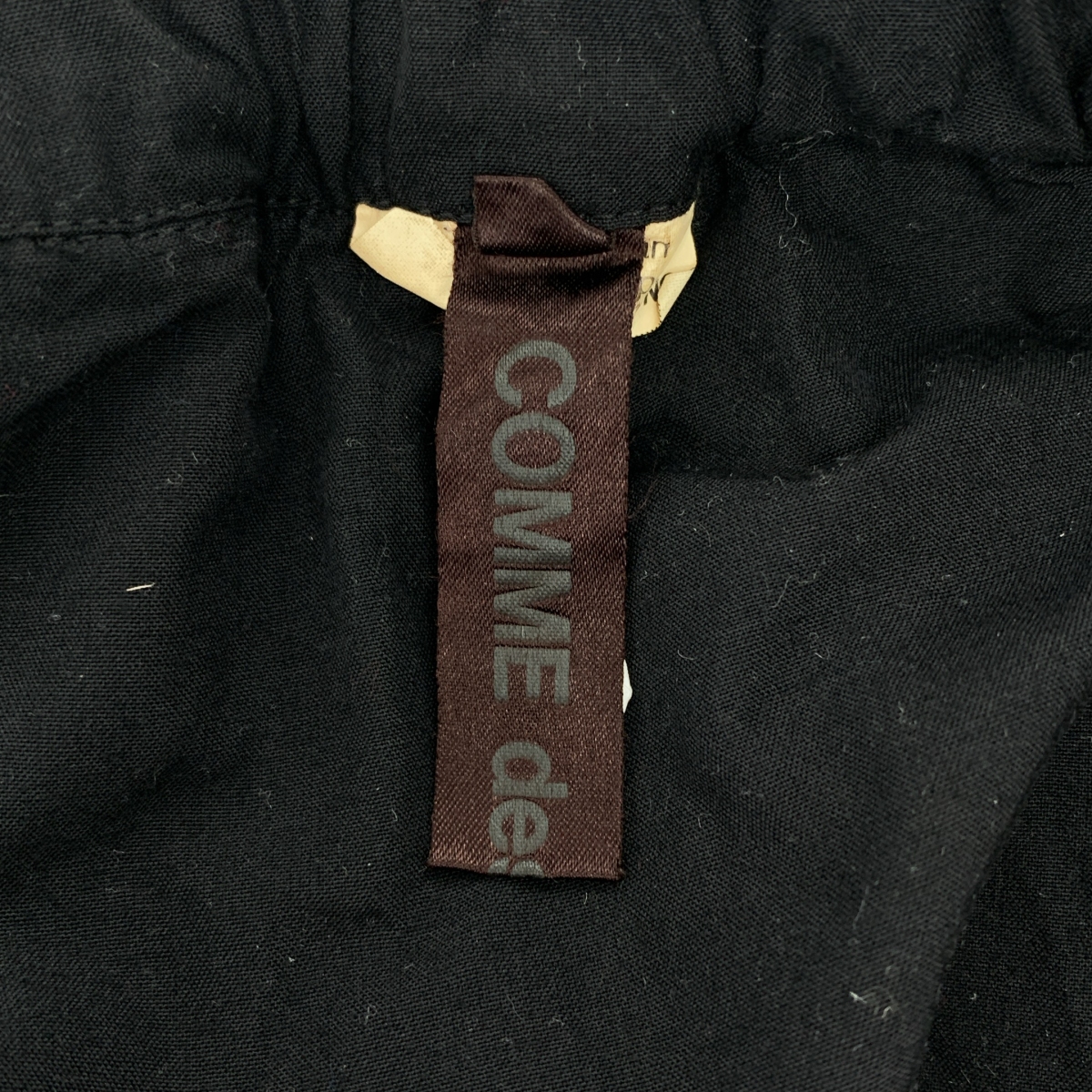 COMME des GARCONS / コムデギャルソン ポリエステル 製品加工 立体 変形 インサイドアウト ドローストリング ボリューム スカート