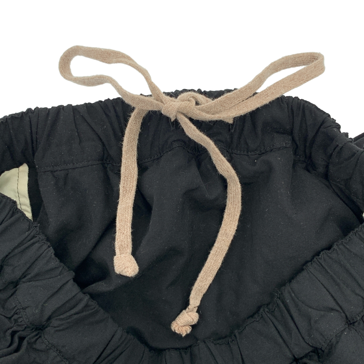 COMME des GARCONS / コムデギャルソン ポリエステル 製品加工 立体 変形 インサイドアウト ドローストリング ボリューム スカート