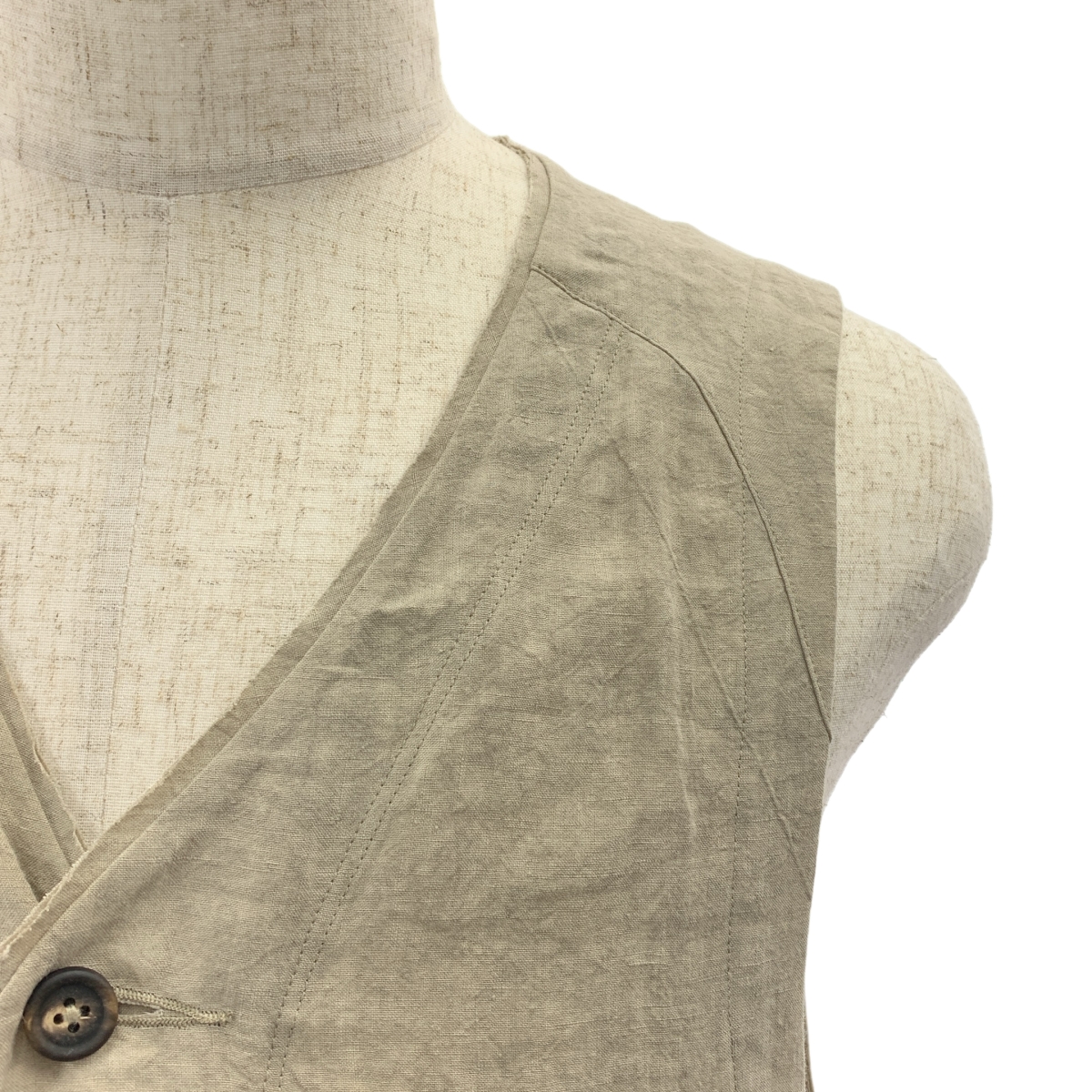 ziggy chen / ジギーチェン Collarless Waistcoat / オーバーシルエット ジレ ベスト