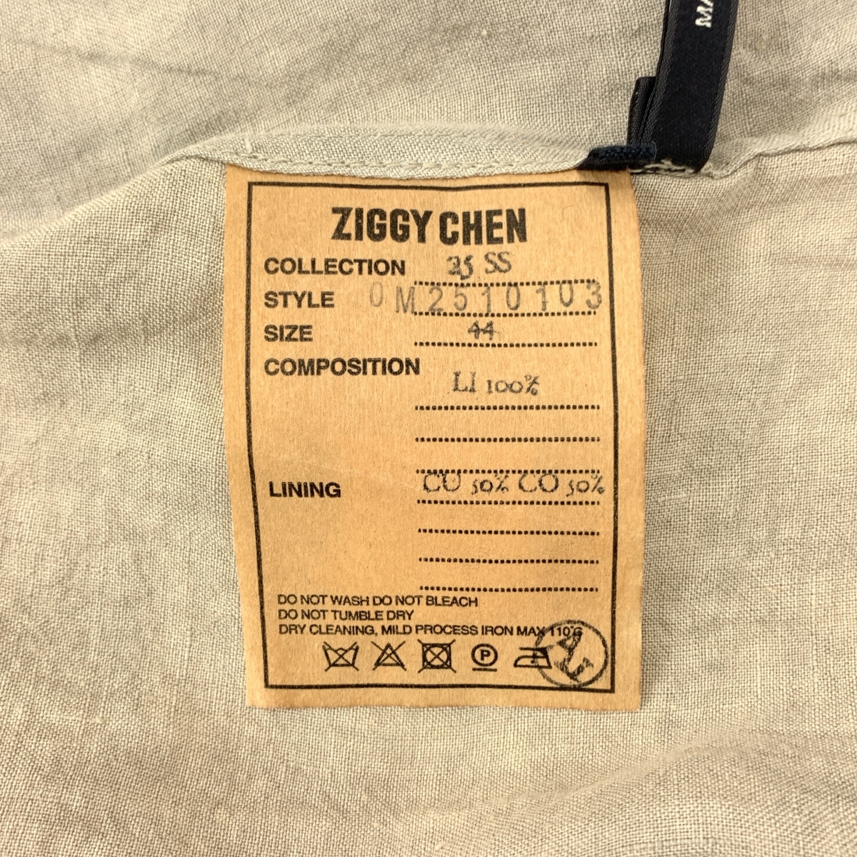 ziggy chen / ジギーチェン Collarless Waistcoat / オーバーシルエット ジレ ベスト