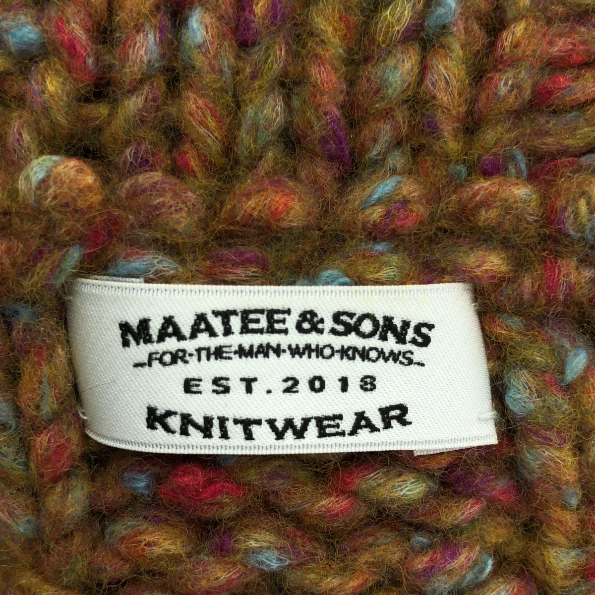 MAATEE&SONS / マーティー&サンズ ボトルネック ローゲージ ラグランスリーブニット