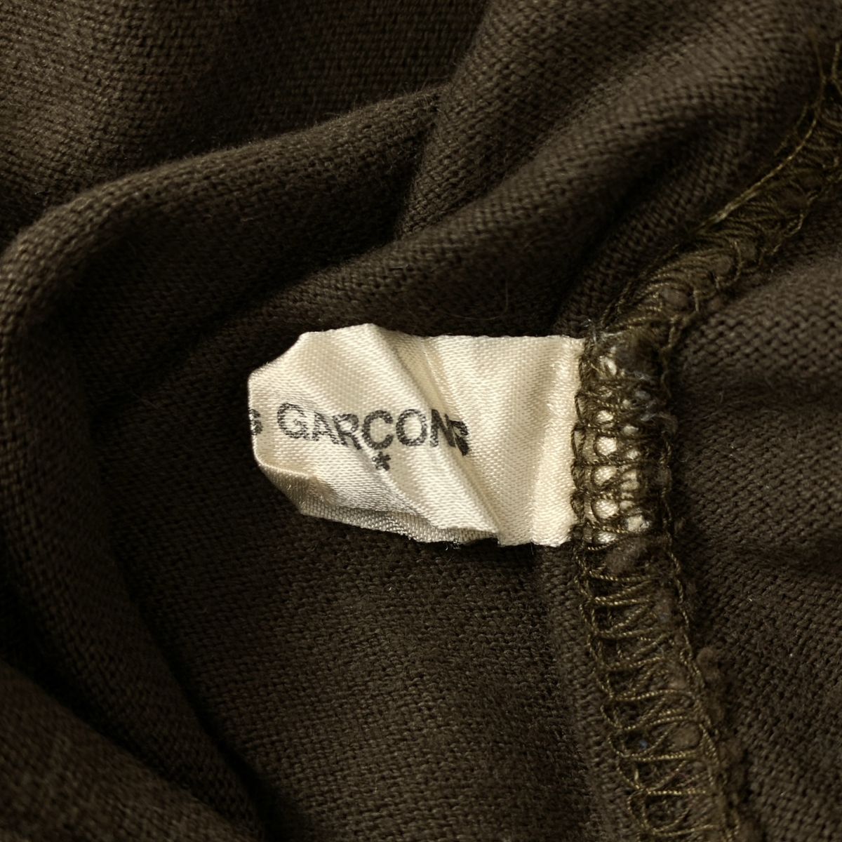 COMME des GARCONS / コムデギャルソン コットン ハイネック カットオフ Tシャツ