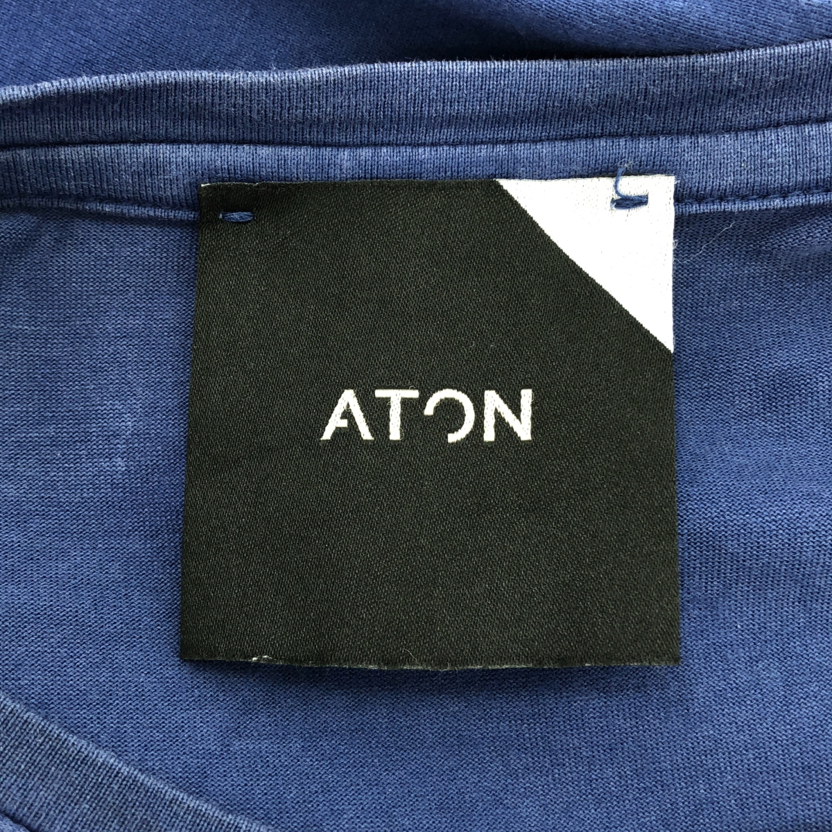 ATON / エイトン コットン クルーネック カットソー ワンピース