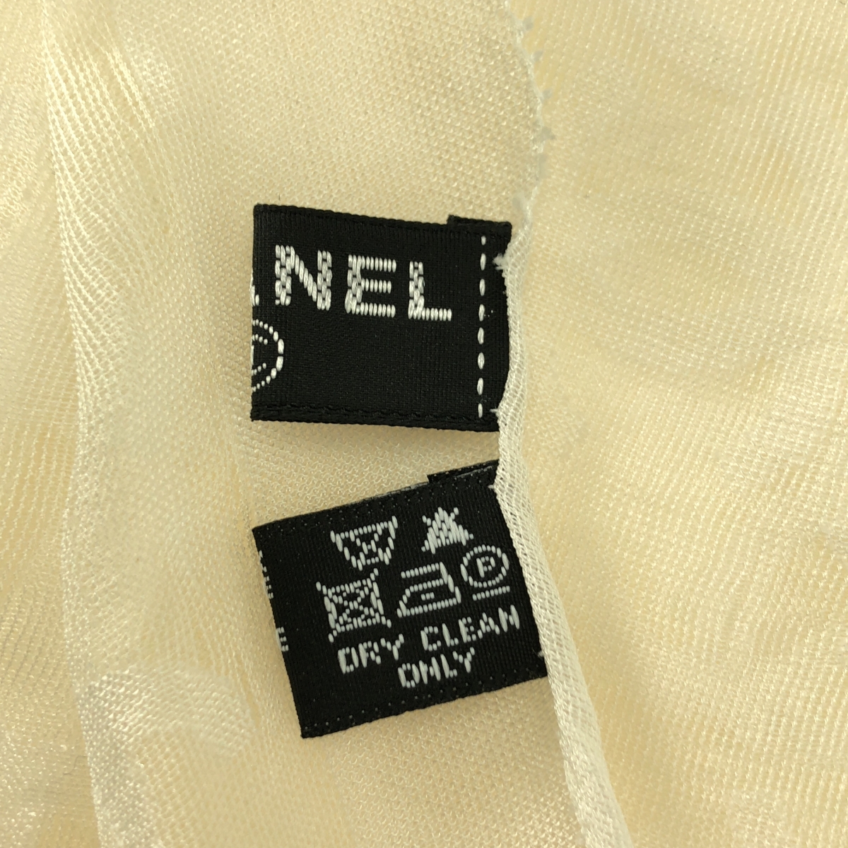 CHANEL / シャネル ココマーク シルク混 総柄 ストール