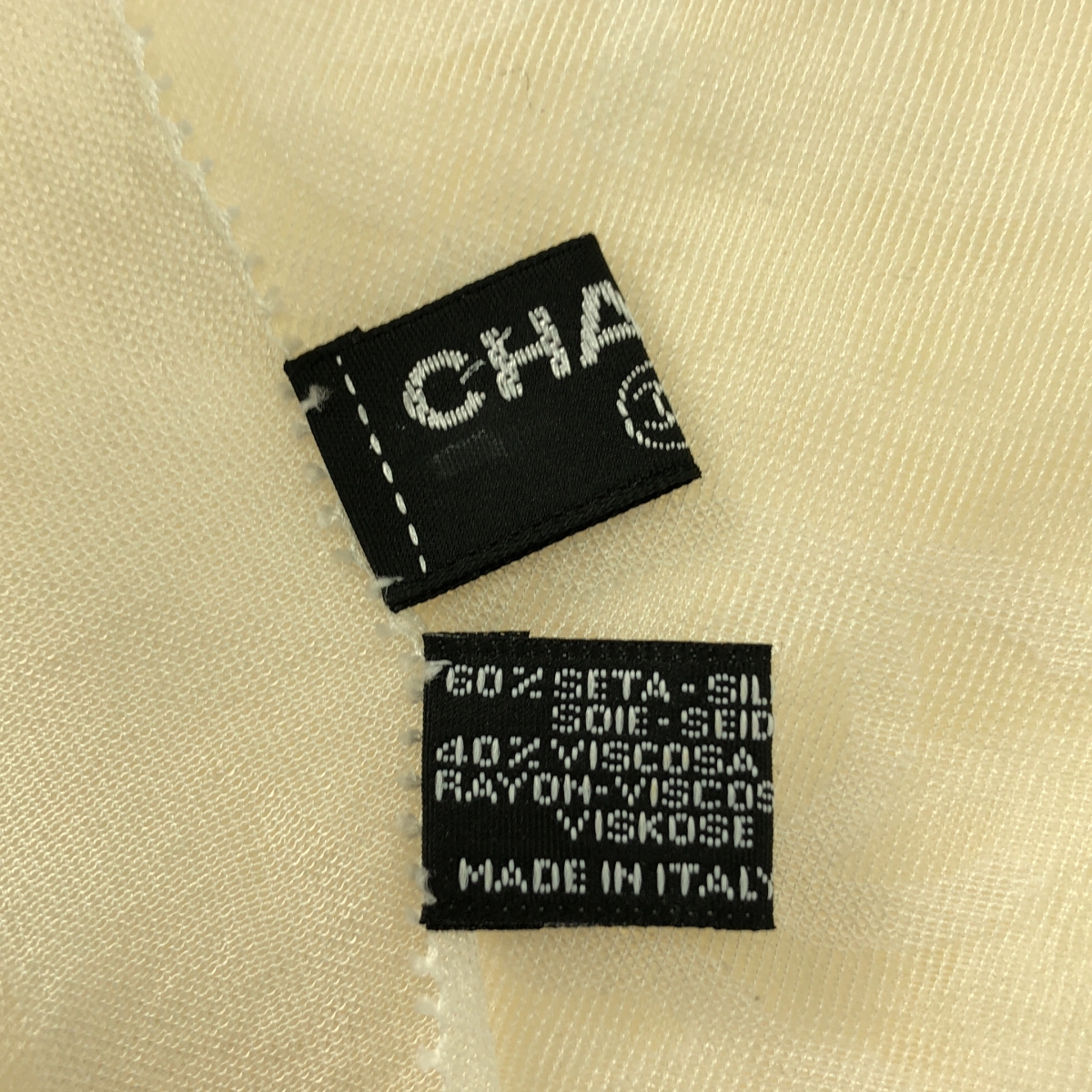 CHANEL / シャネル ココマーク シルク混 総柄 ストール