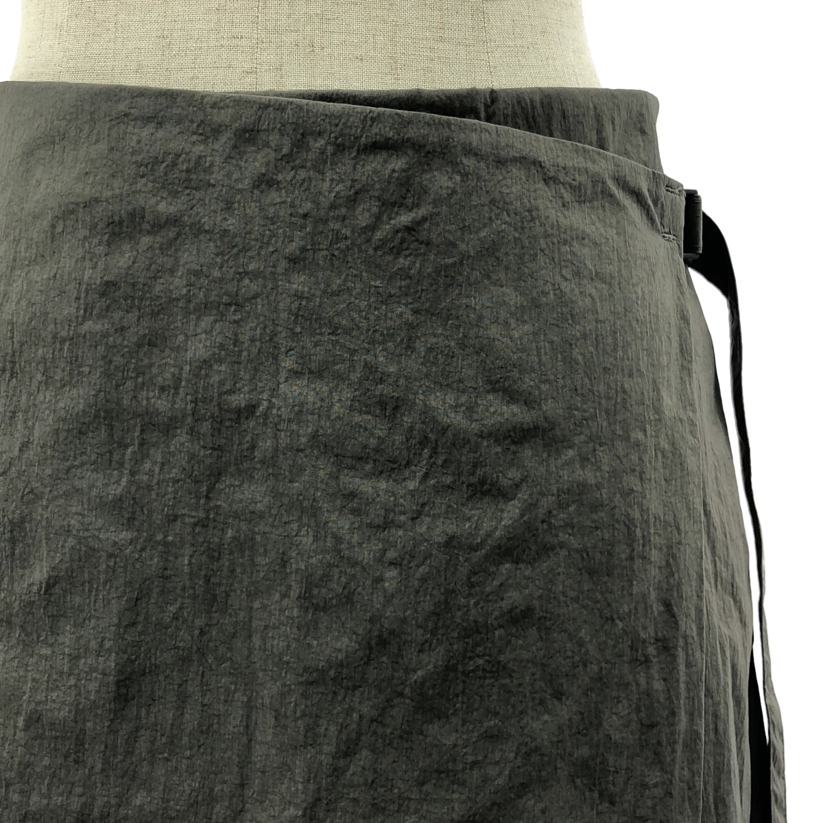 ATON / エイトン ナイロン 巻き ラップ スカート