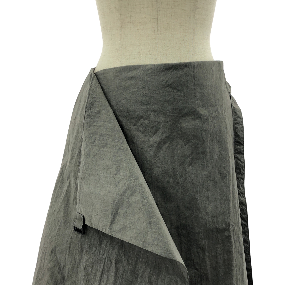 ATON / エイトン ナイロン 巻き ラップ スカート