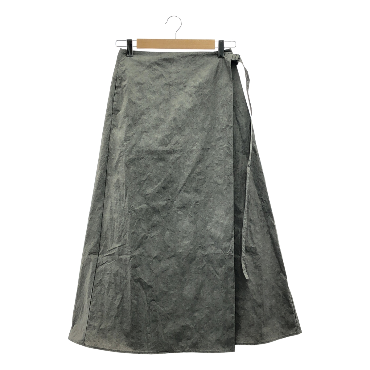 ATON / エイトン ナイロン 巻き ラップ スカート