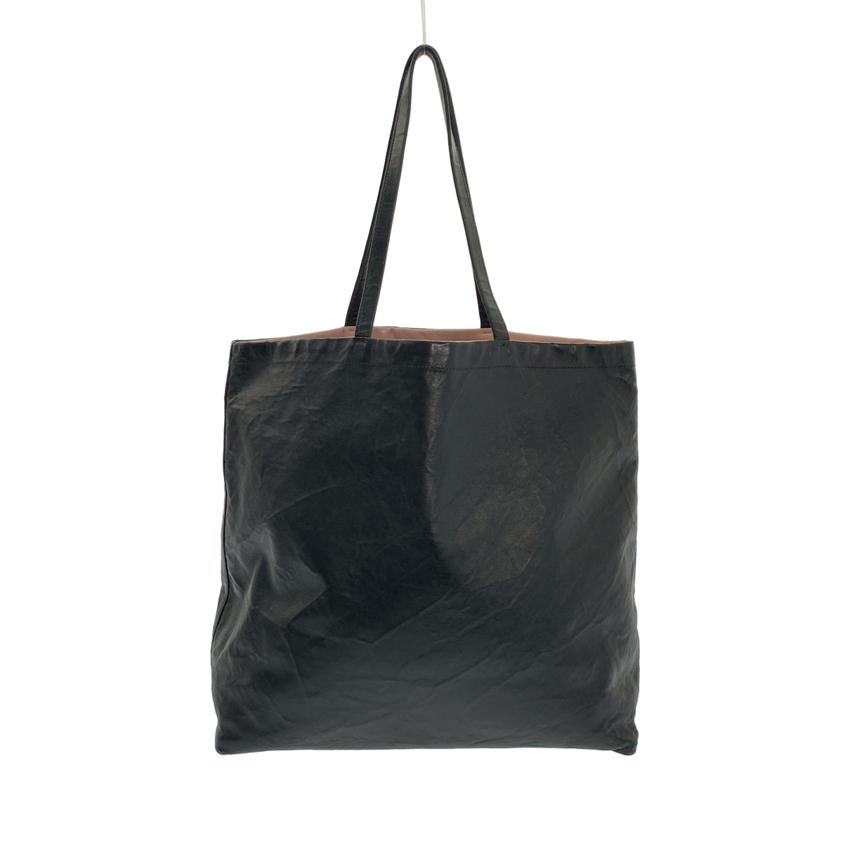 PRADA / プラダ リバーシブル レザー ロゴ ハンド トートバッグ