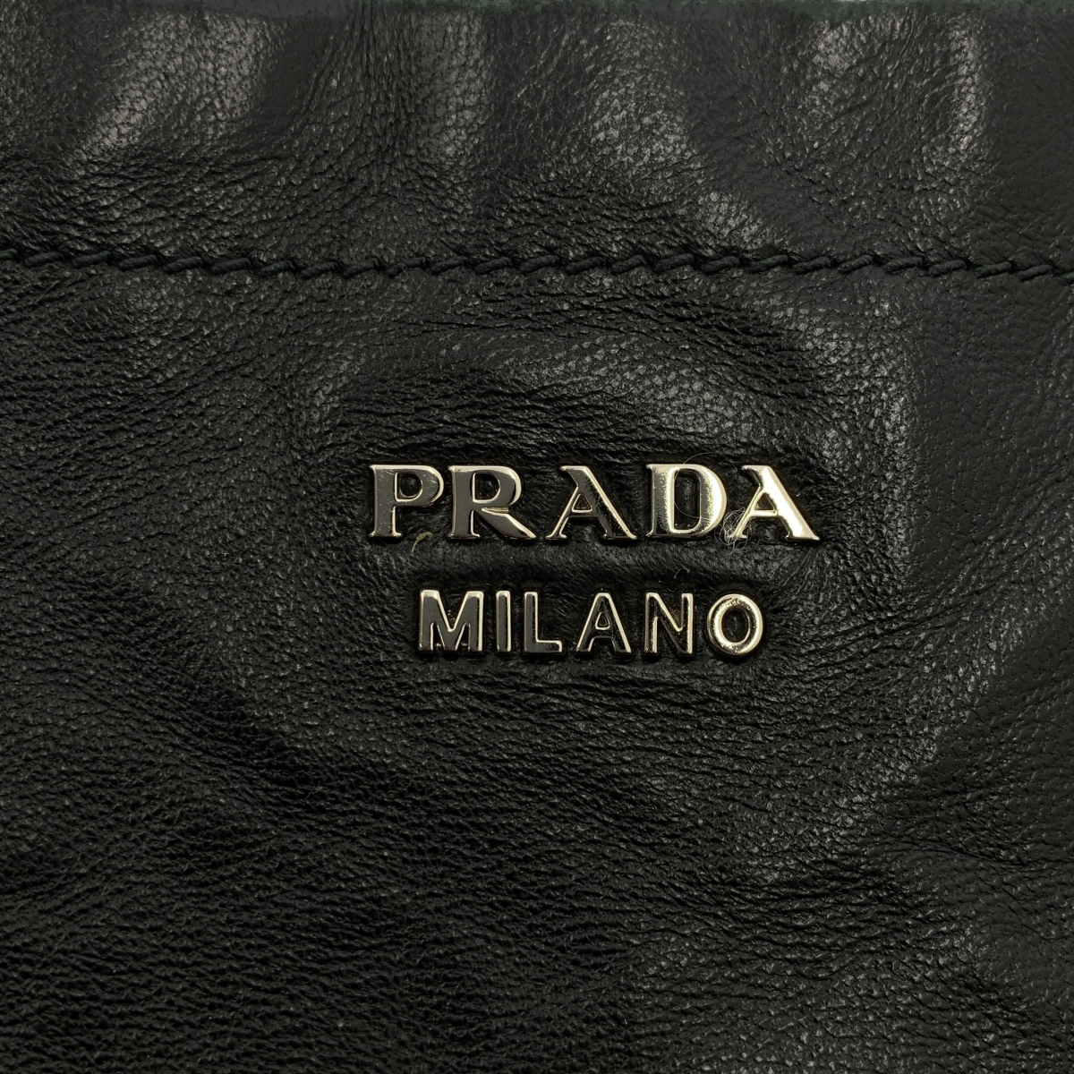 PRADA / プラダ リバーシブル レザー ロゴ ハンド トートバッグ