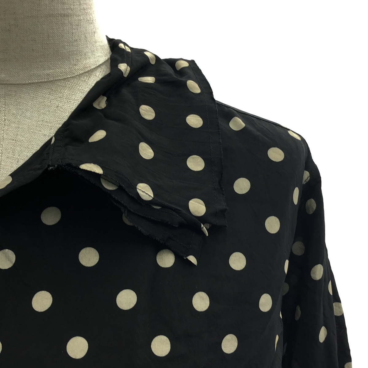 JUNYA WATANABE COMME des GARCONS / ジュンヤワタナベ キュプラ ドット レイヤードカラー シャツ ブラウス