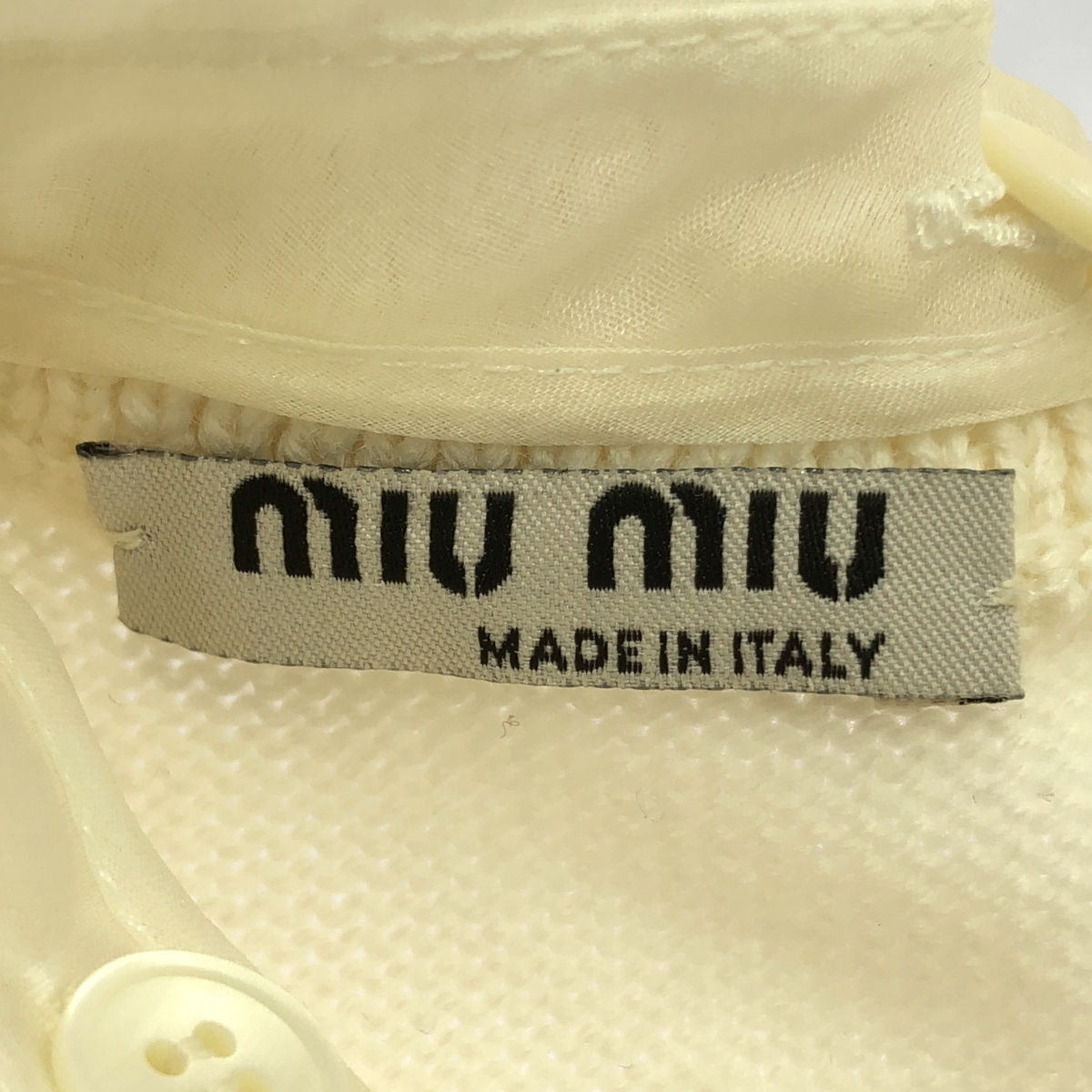 miu miu / ミュウミュウ ビジュー レース 襟 ウール ニット