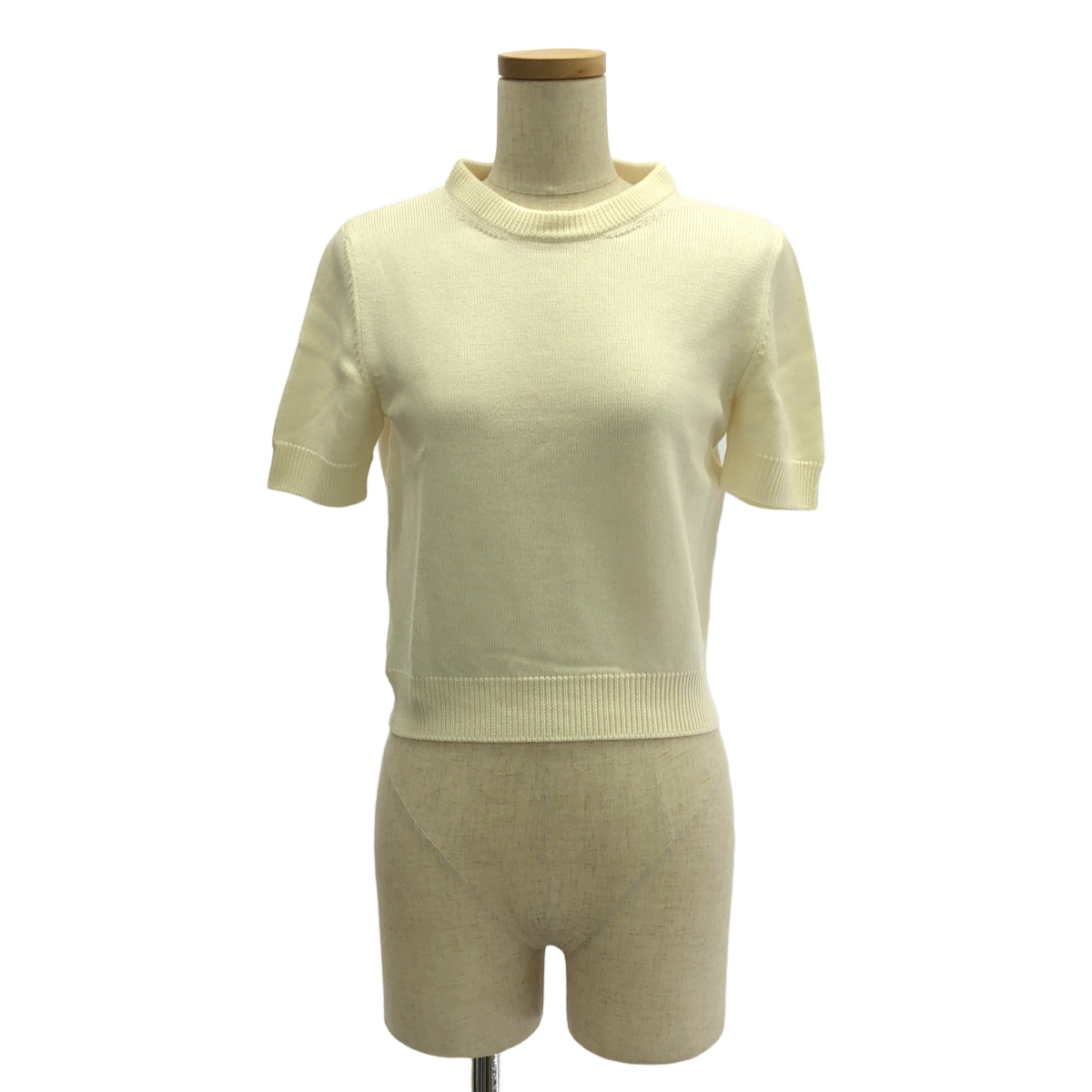 miu miu / ミュウミュウ ビジュー レース 襟 ウール ニット