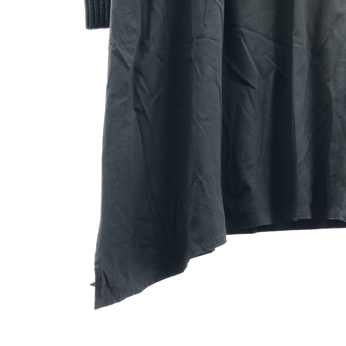 Y's / ワイズヨウジヤマモト ウール 異素材 切替 フライフロント ニットスリーブ コート