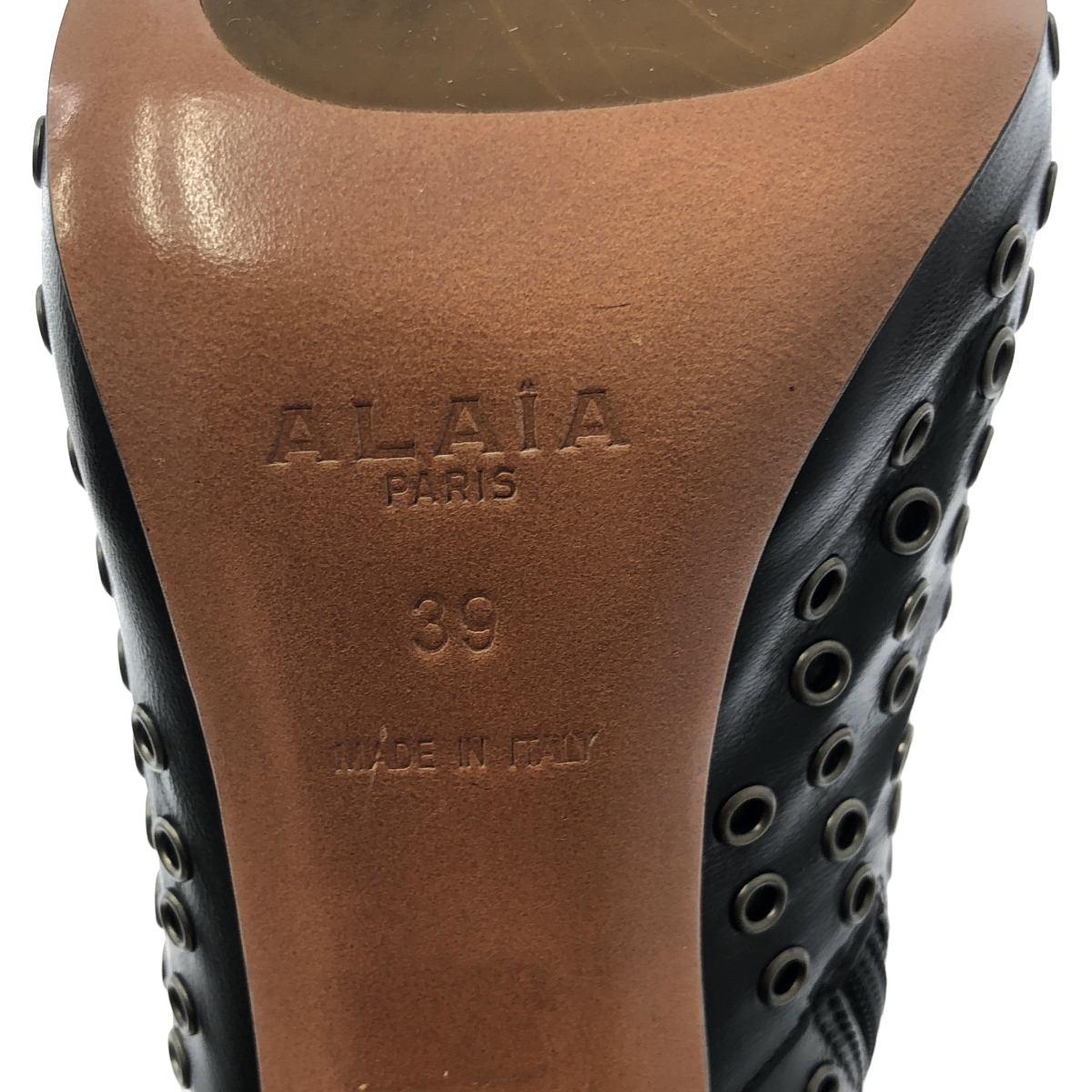 ALAIA / アライア eyelet  boots / アイレット パンチング レザー ヒール ブーツ