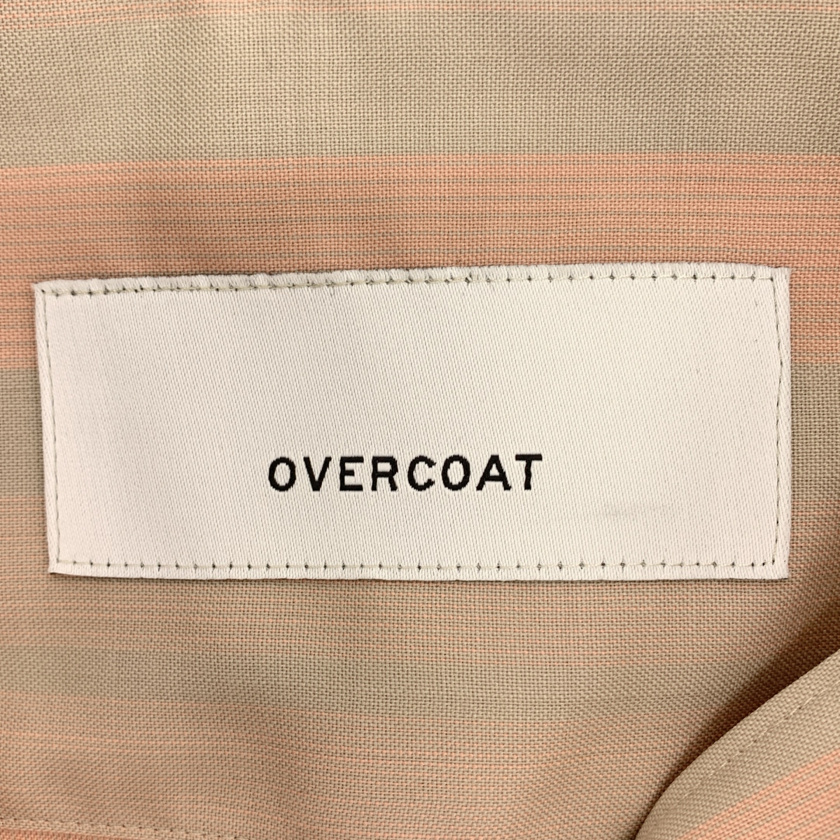 OVERCOAT / オーバーコート ウール ストライプ オープンカラーシャツ