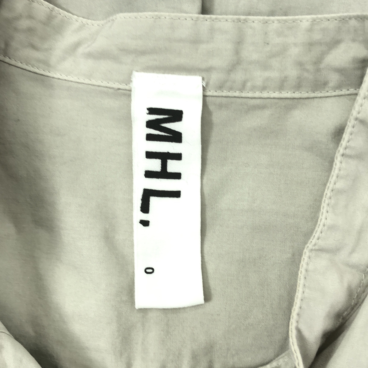 MHL. / エムエイチエルマーガレットハウエル COMPACT COTTON POLIN バンドカラー ブラウス シャツ