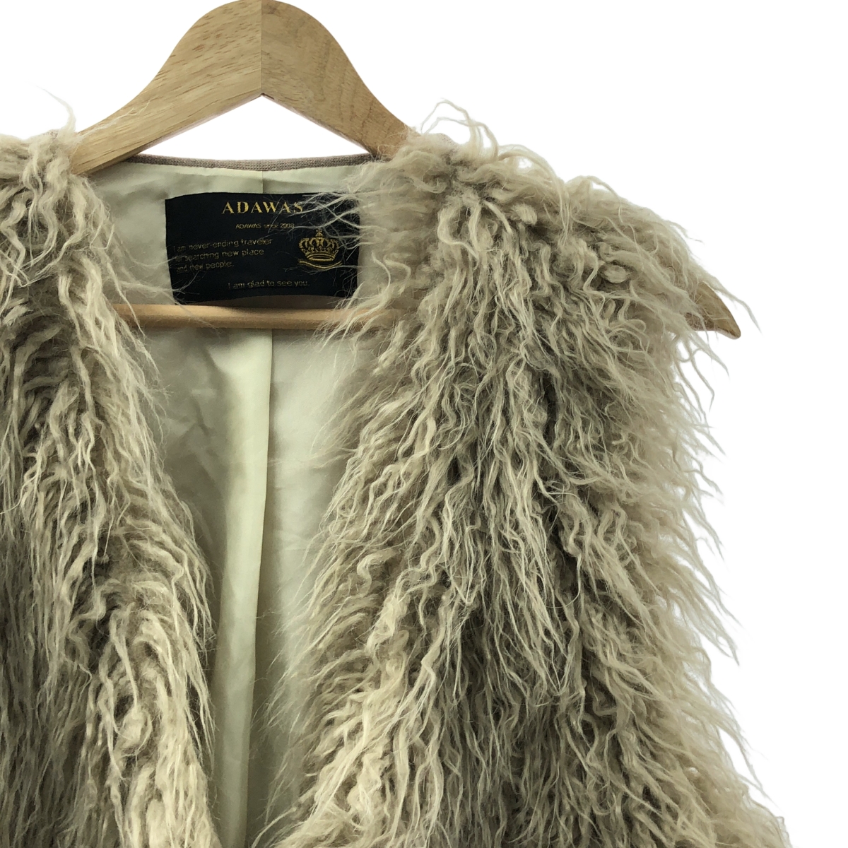 ADAWAS / アダワス 切替え エコファー ジレ ベスト