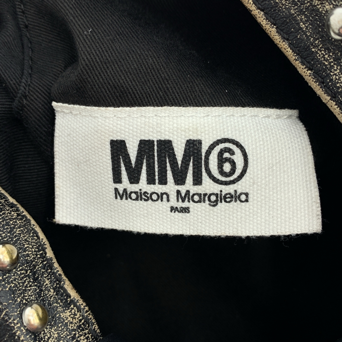 MM6 Maison Margiela / エムエムシックスメゾンマルジェラ MINI Japanese ダメージ加工 スタッズ ミニジャパニーズ ハンドバッグ