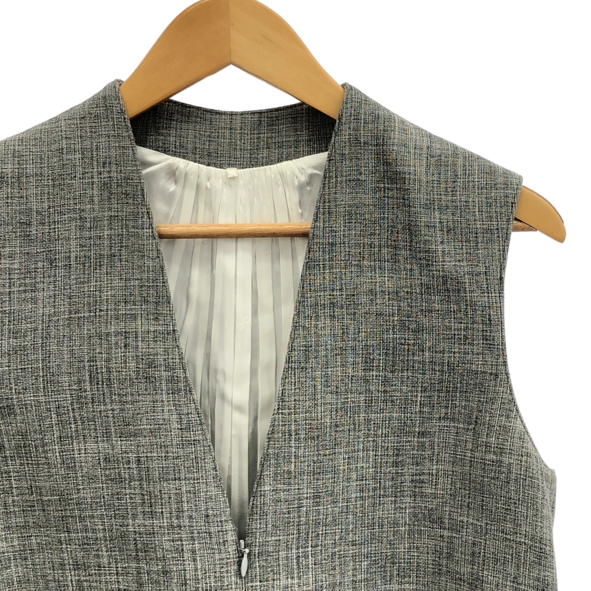 その他 コットン ウール Vネック ノースリーブ ワンピース