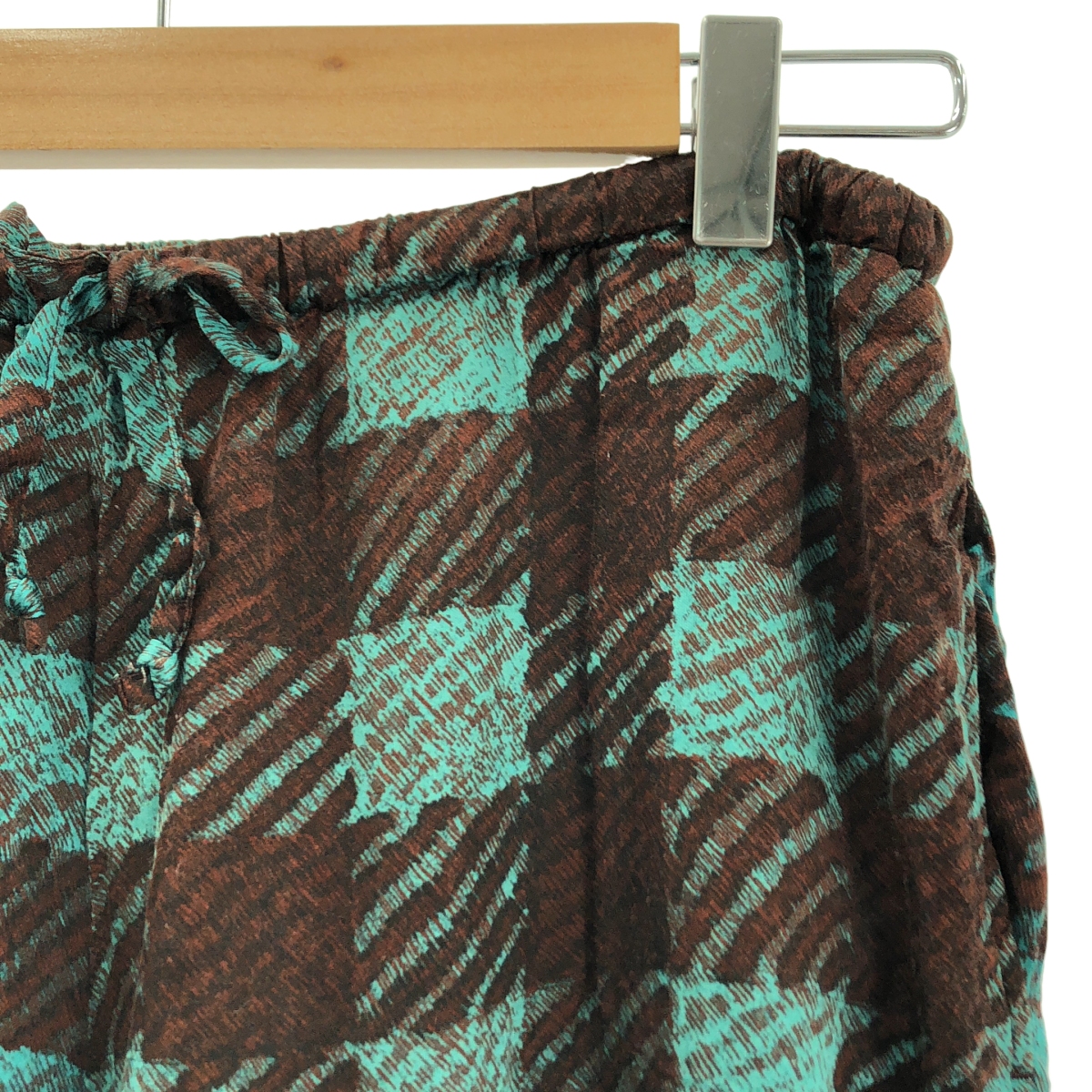 DRIES VAN NOTEN / ドリスヴァンノッテン レーヨン プリント チェック イージー パンツ