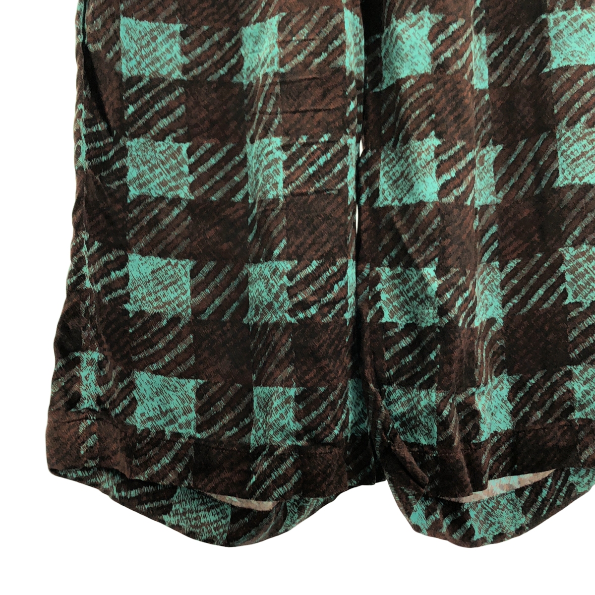 DRIES VAN NOTEN / ドリスヴァンノッテン レーヨン プリント チェック イージー パンツ