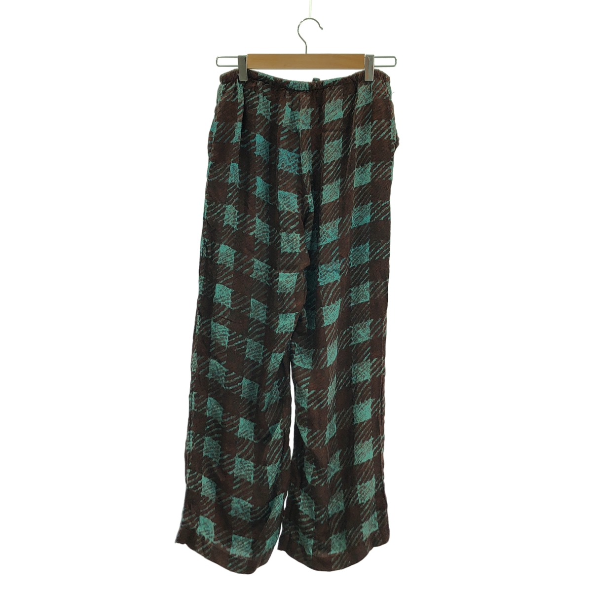 DRIES VAN NOTEN / ドリスヴァンノッテン レーヨン プリント チェック イージー パンツ