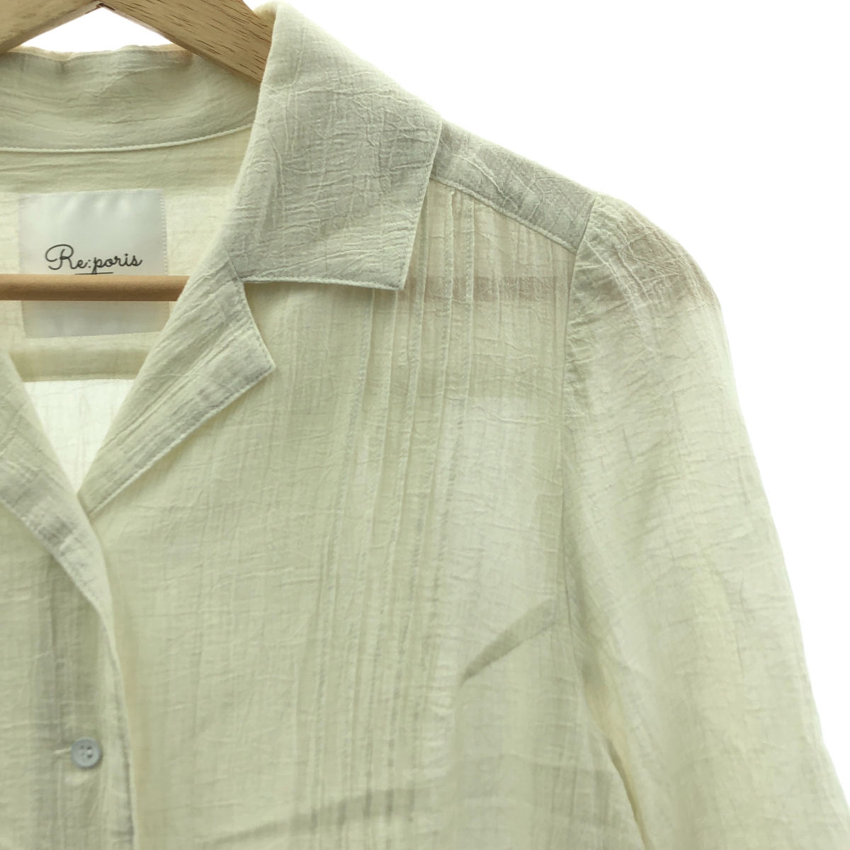 Re:poris / レポリス コットン オープンカラーシャツ